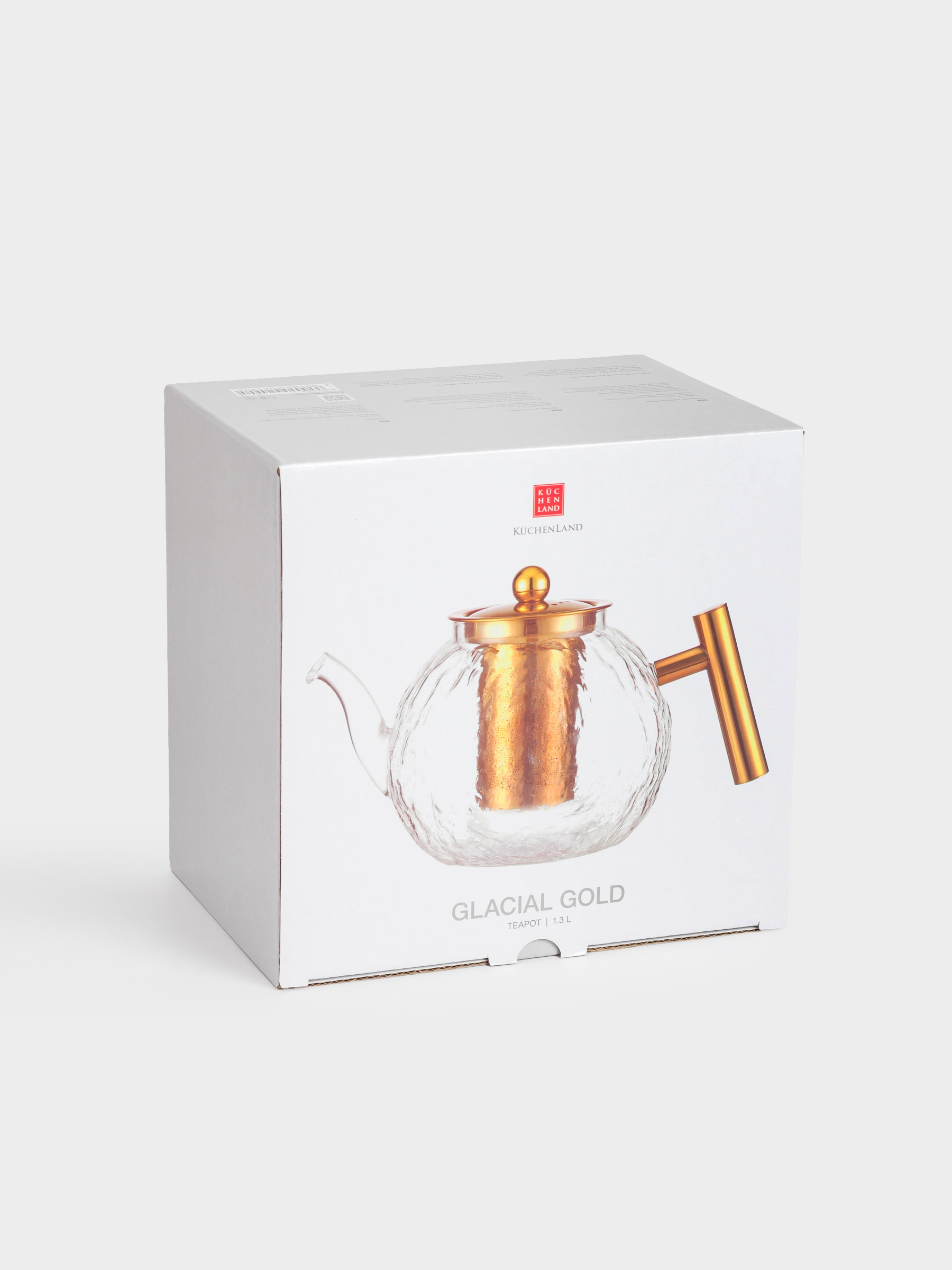 Чайник заварочный, 1,3 л, стекло Б/сталь, золотистый, Glacial gold, image-5