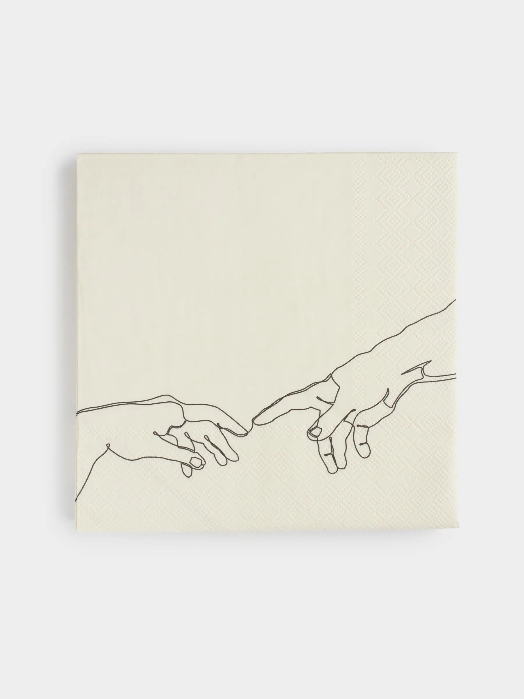 Қағаз майлықтар, 33х33 см, 20 дана, шаршы, ақ, Қолдар, Hand