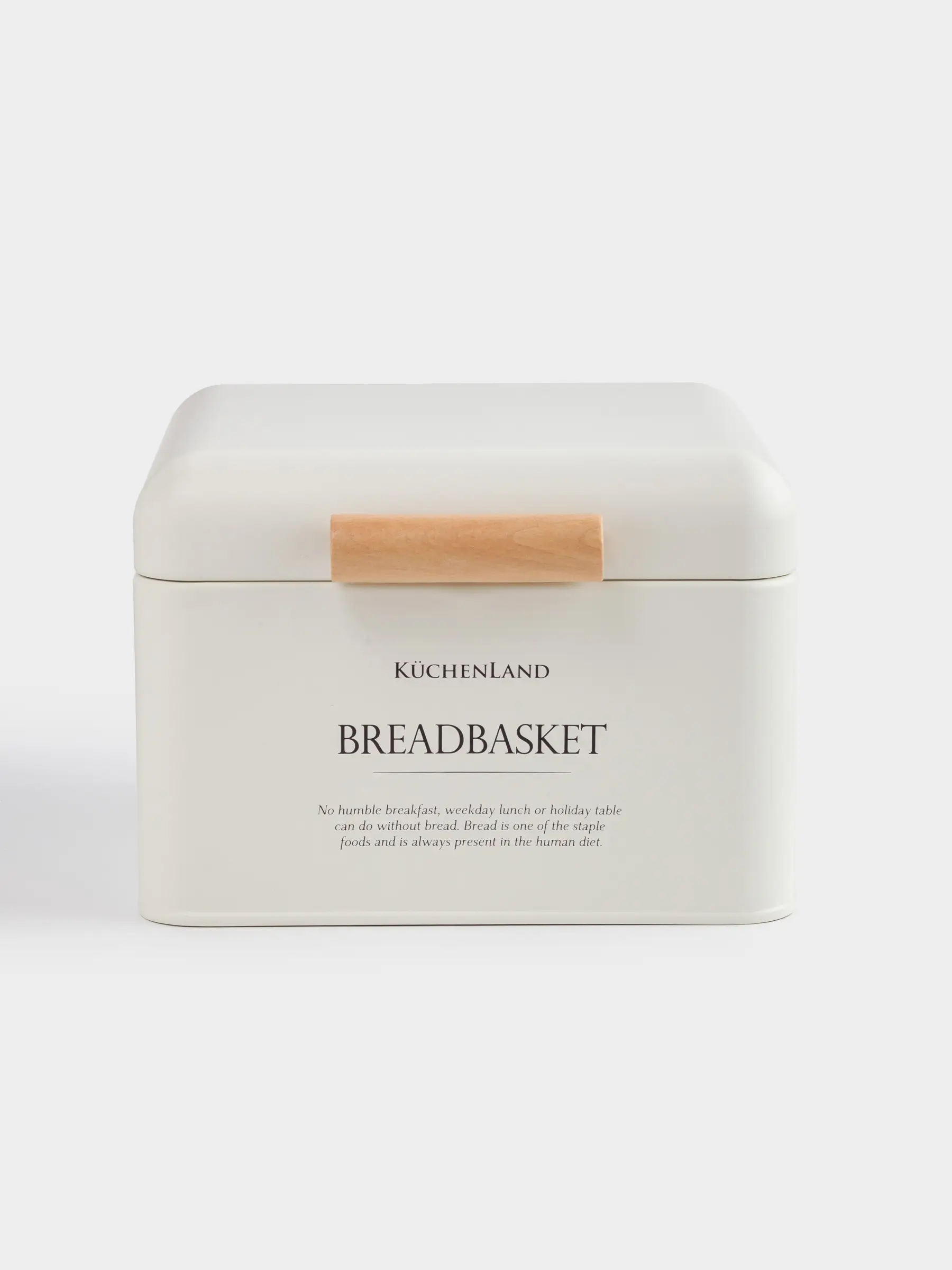 Хлебница, 20х20х14 см, металл/дерево, квадратная, молочная, Breadbasket, Course