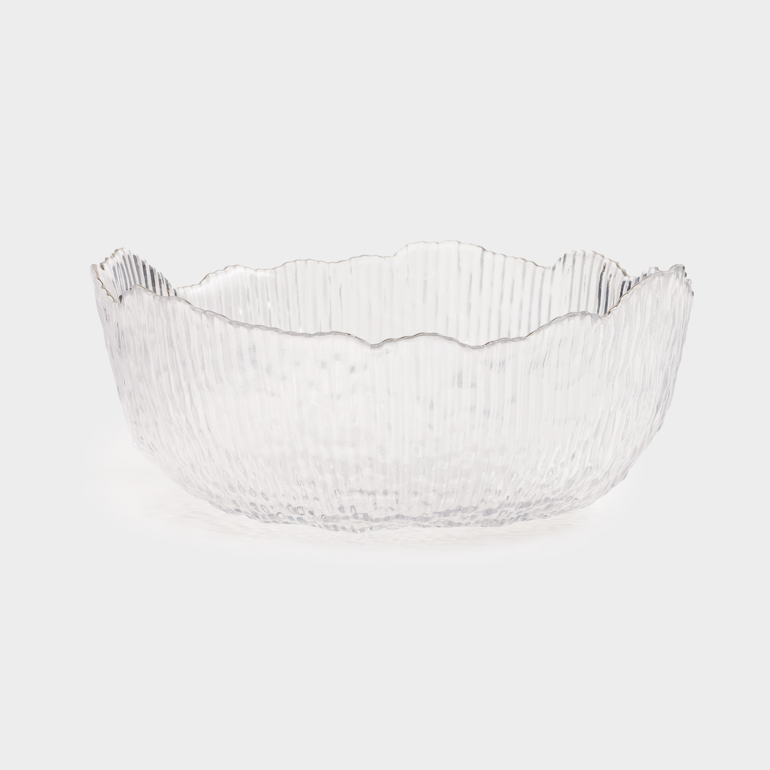 Салатник, 20х9 см, 1,3 л, стекло Р, с серебристым кантом, Argos silver, image-1