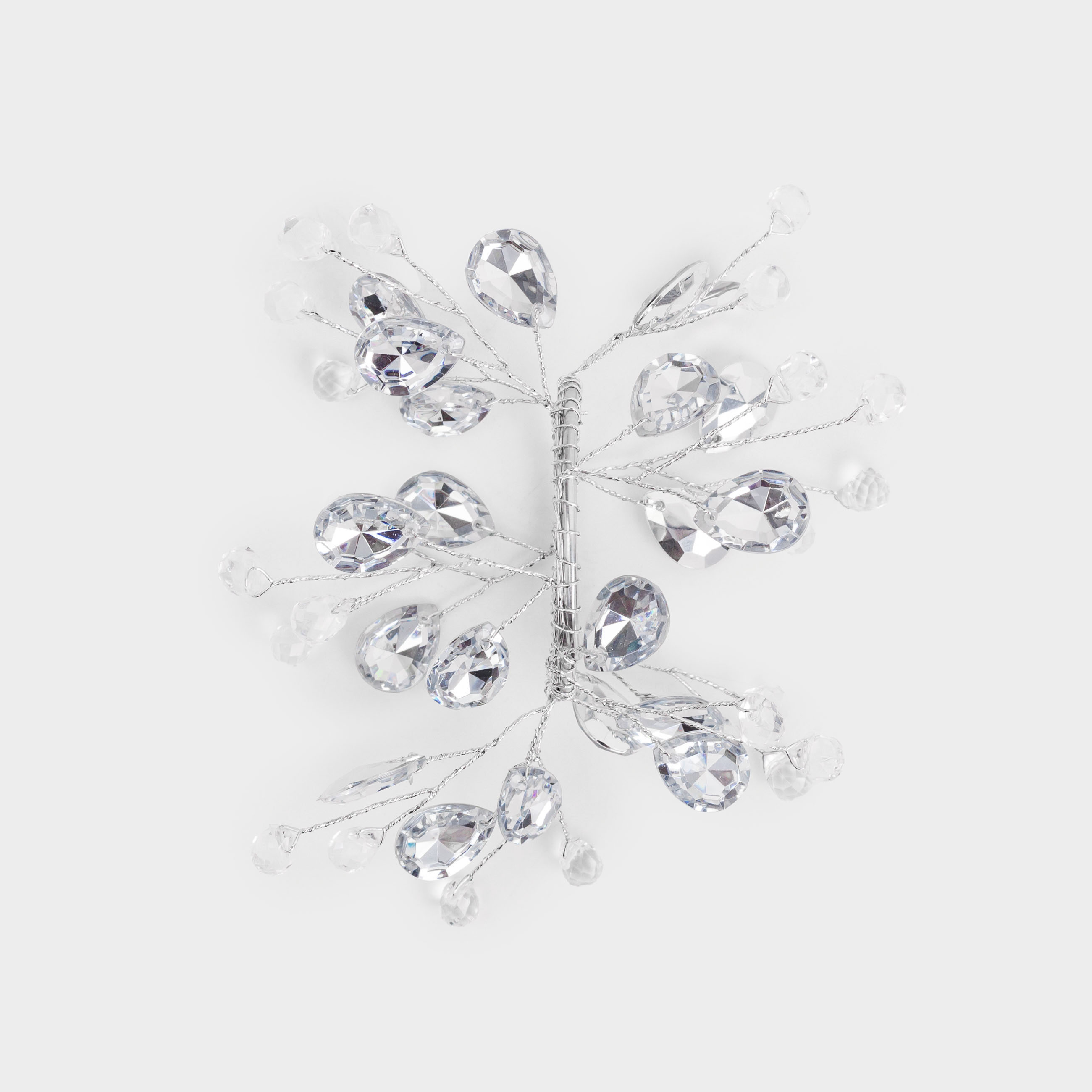 Кольцо для салфеток, 5 см, акрил/металл, серебристое, Кристаллы, Crystal decor, image-2