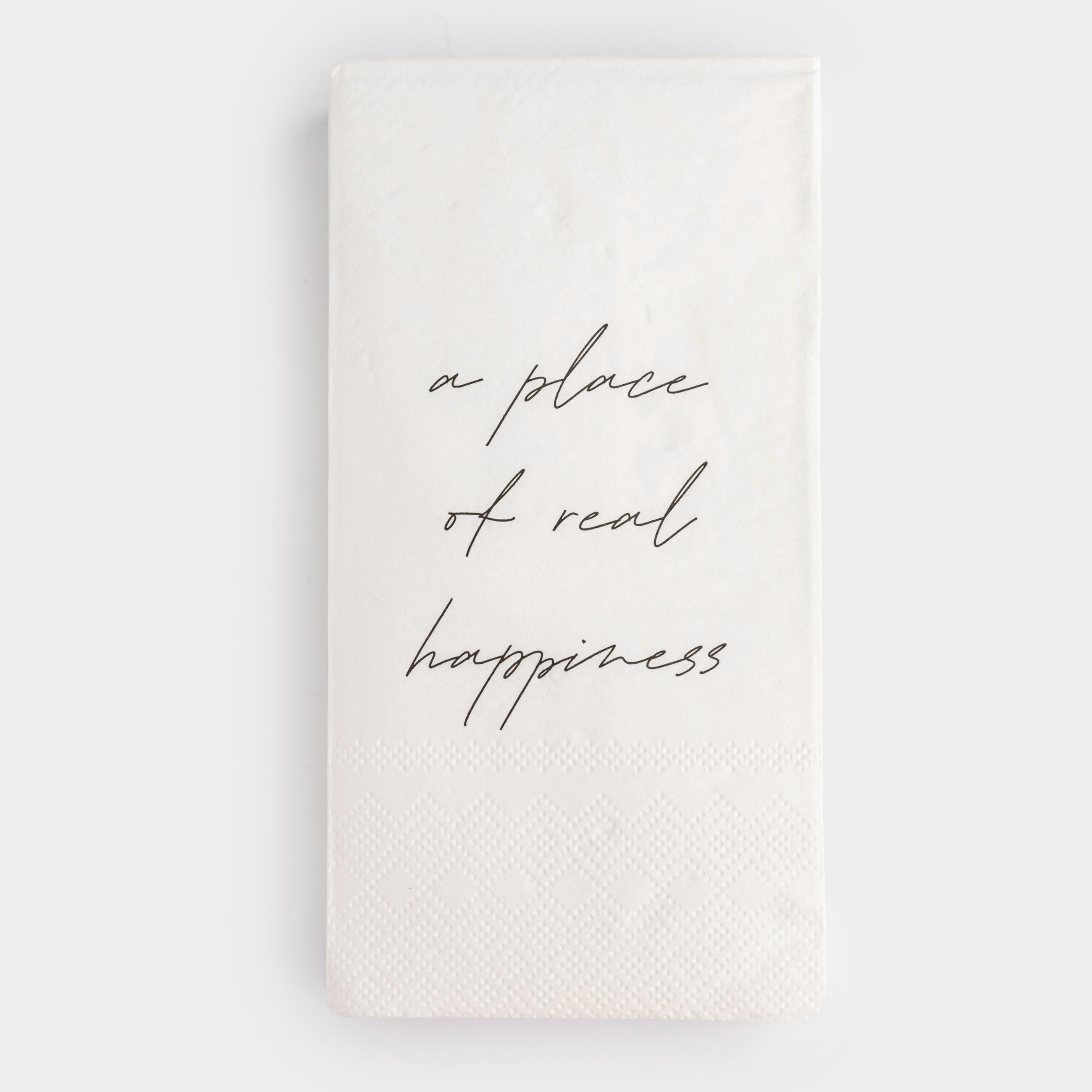 Салфетки бумажные, 33х33 см, 20 шт, прямоугольные, белые, A place of real happiness, Scroll, image-0
