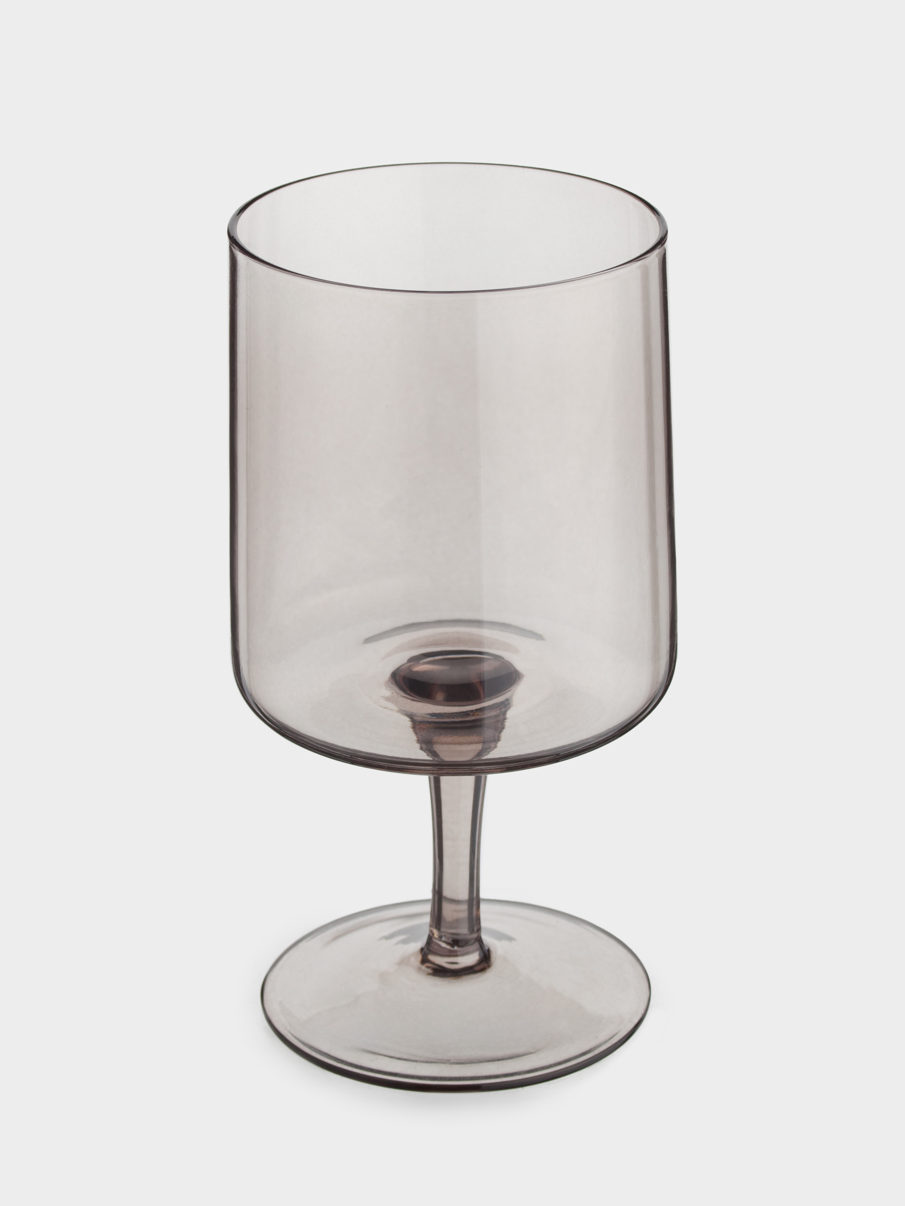 Бокал-кубок для вина, 400 мл, стекло, серый, Clear grey, image-1