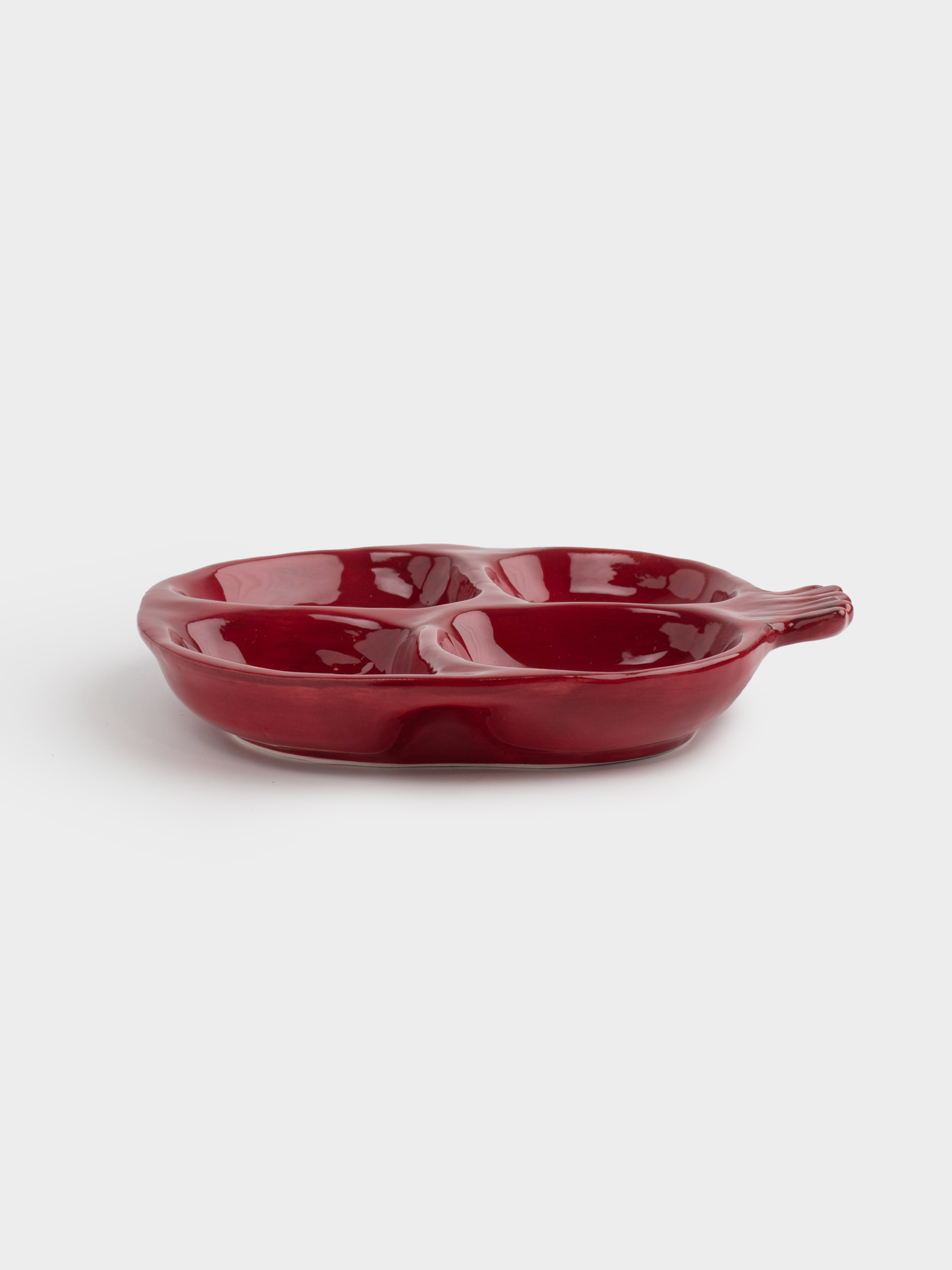 Менажница, 17х19 см, 4 отд, керамика, бордовая, Гранат, Pomegranate, image-4