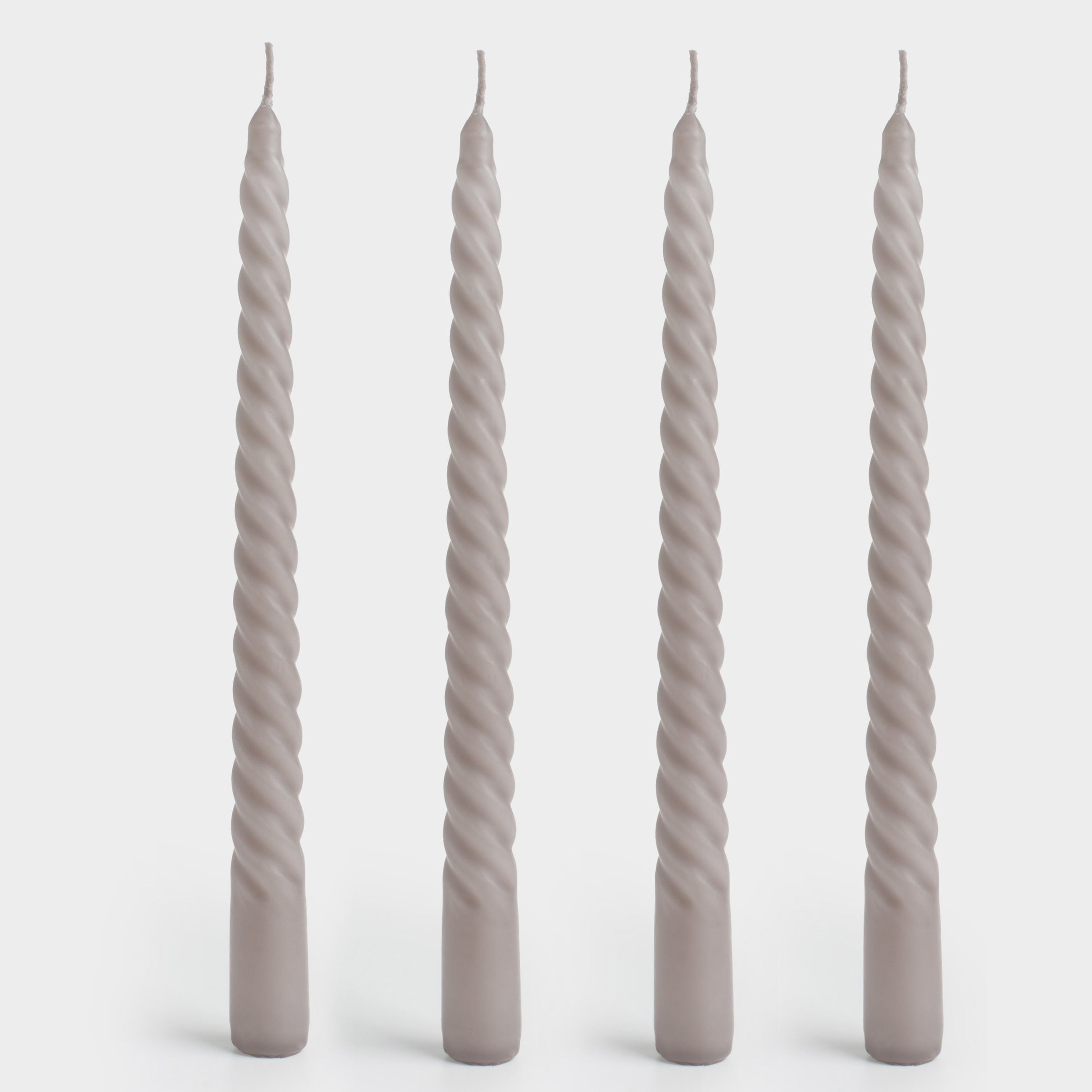 Шам, 25 см, 4 дана, жұқа, сұр, спираль, Spiral shape, image-0