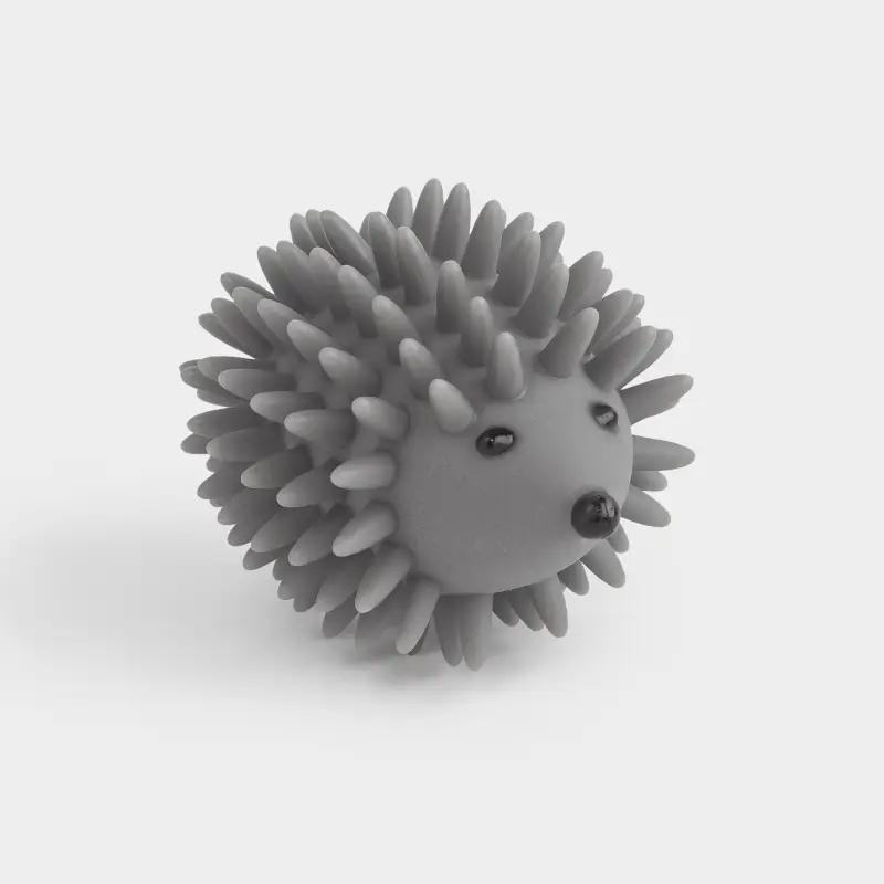 Шарик для стирки, 9 см, ПВХ, серый, Ежик, Washing ball ,image-0
