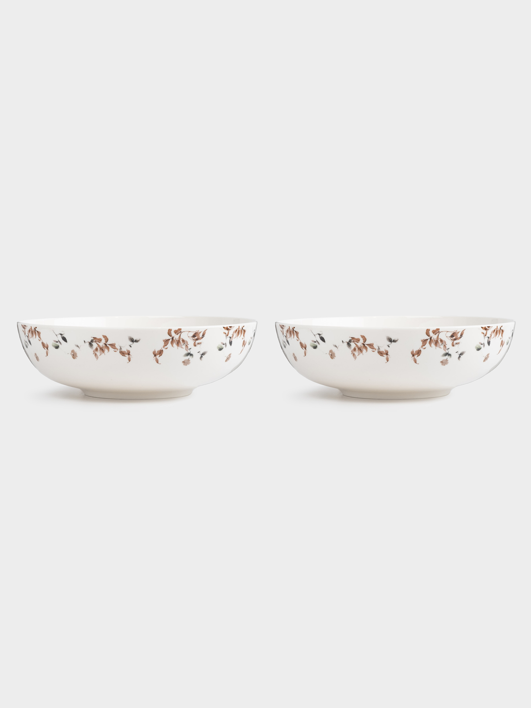 Тарелка суповая, 19х6 см, 2 шт, фарфор N, Осенние цветы, Refined floral, image-1