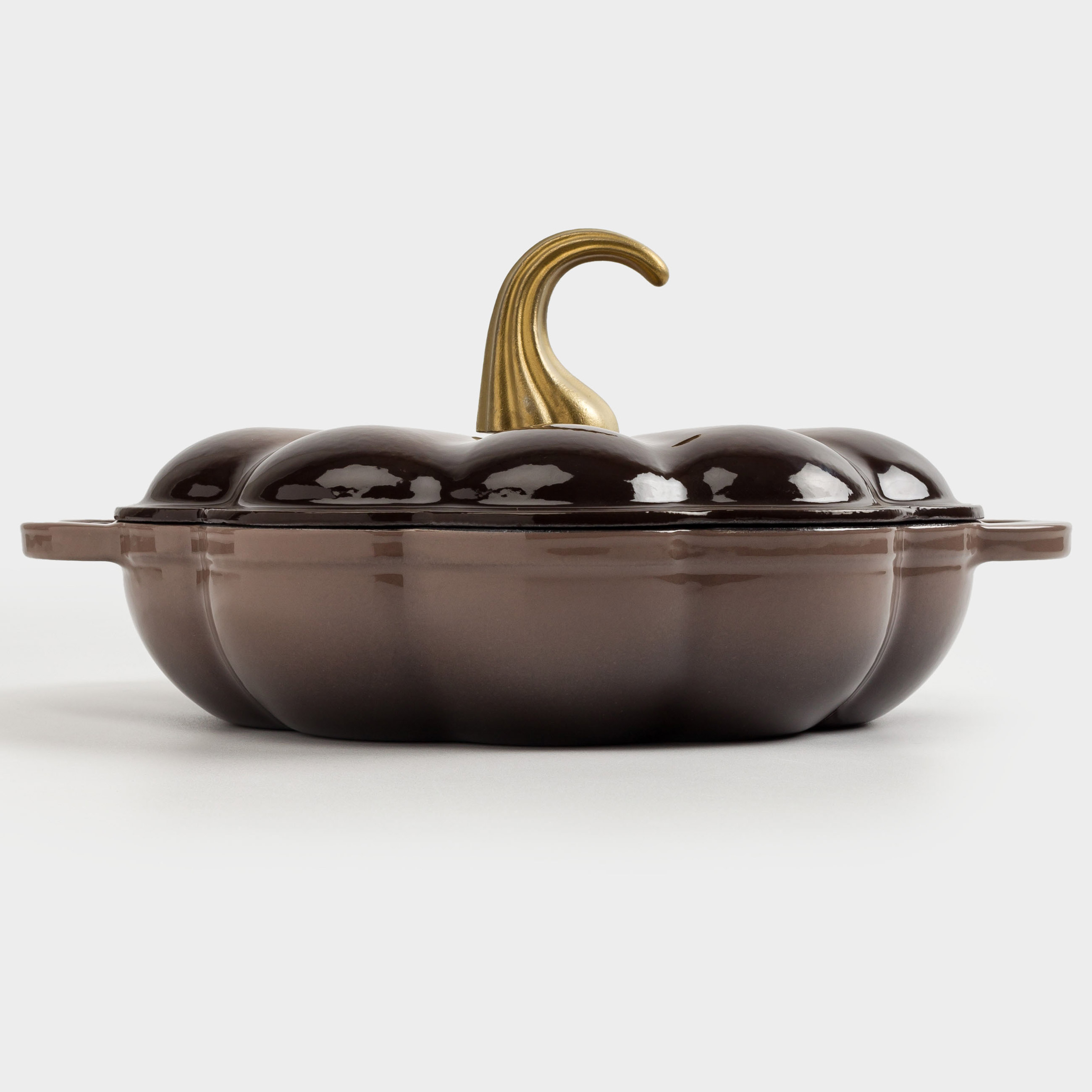 Сотейник, 26 см, 2,3 л, с крышкой, чугун, коричневый, Тыква, Gourd, image-2