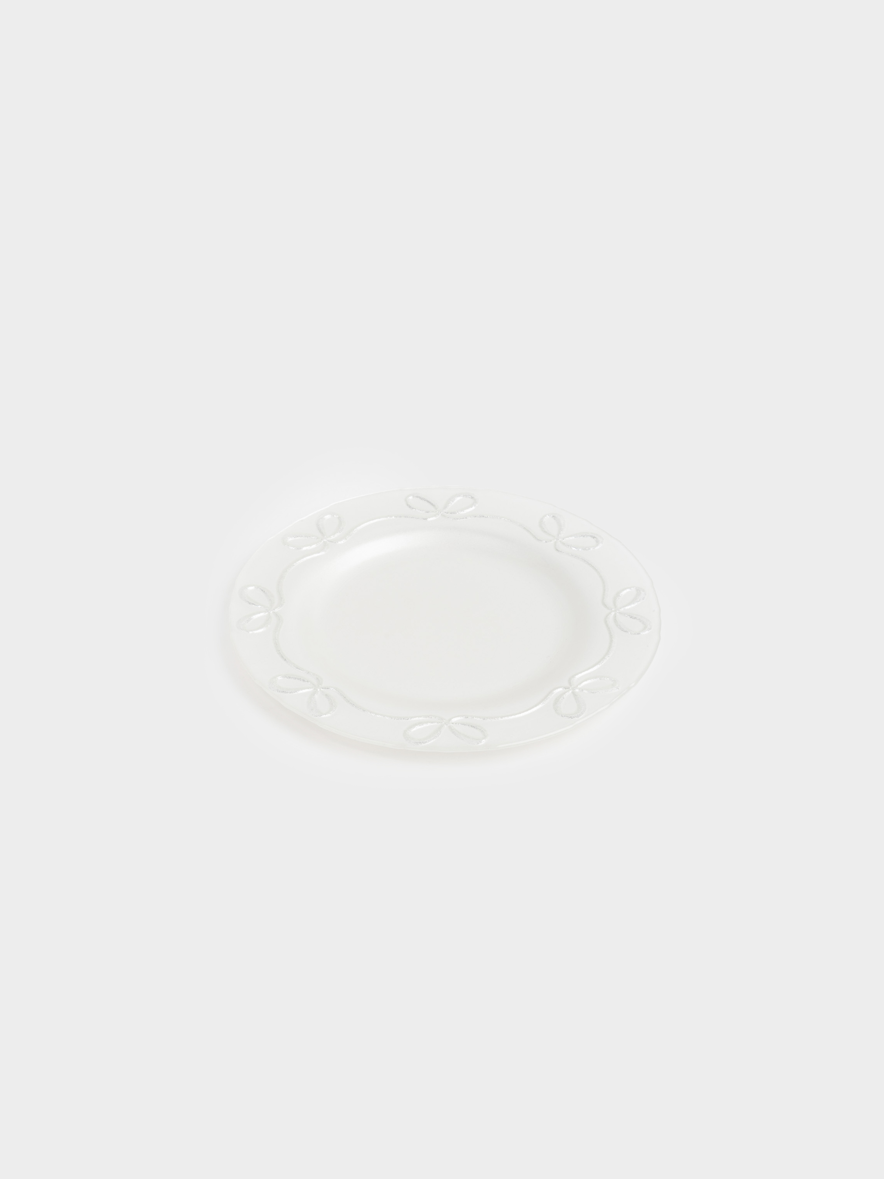 Түскі ас тәрелкесі, 28 см, шыны, ақ, Бантиктер, Bows pattern, image-5