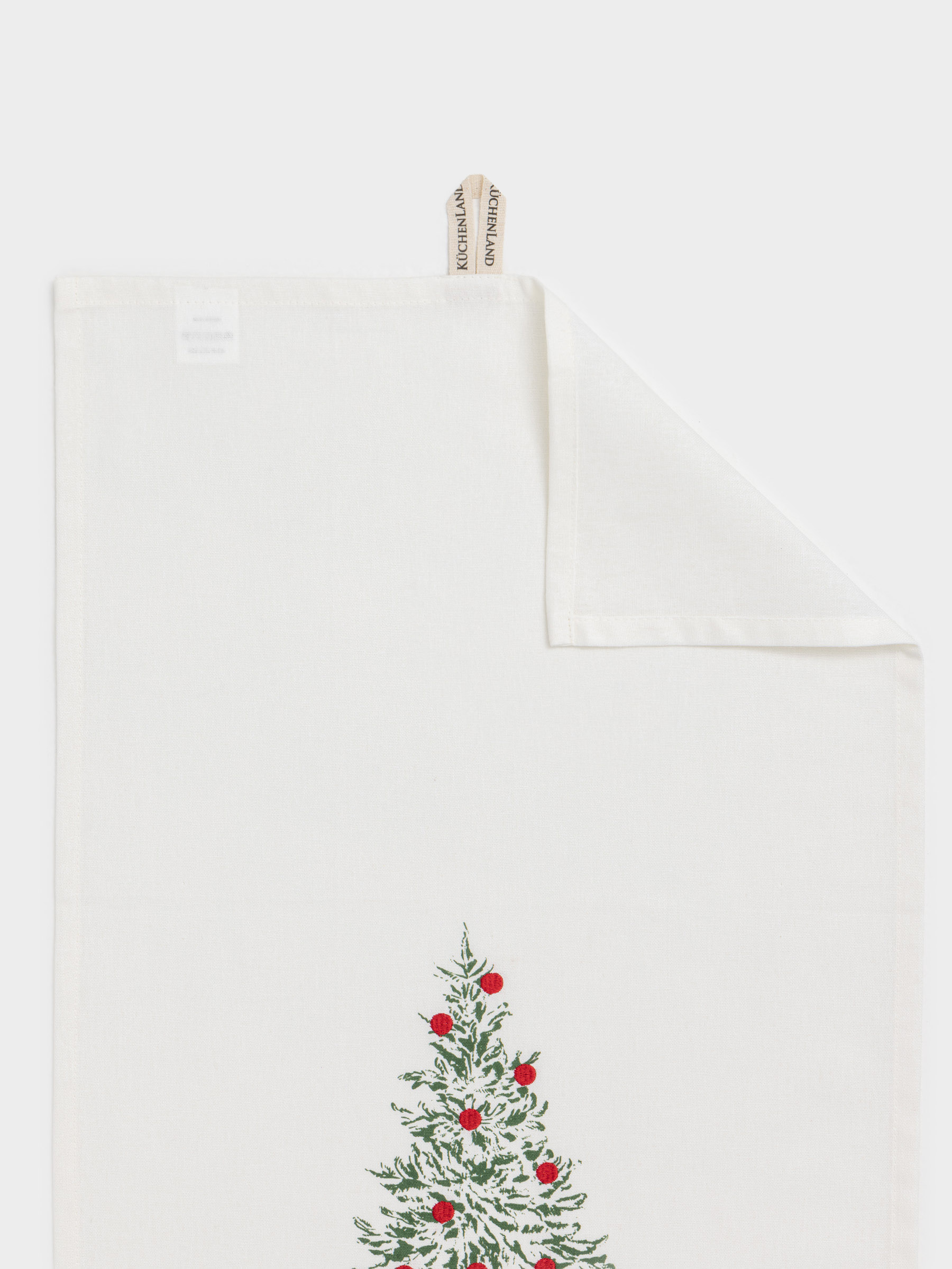 Полотенце кухонное, 40х60 см, хлопок, молочное, Новогодняя елка, Christmas, image-6