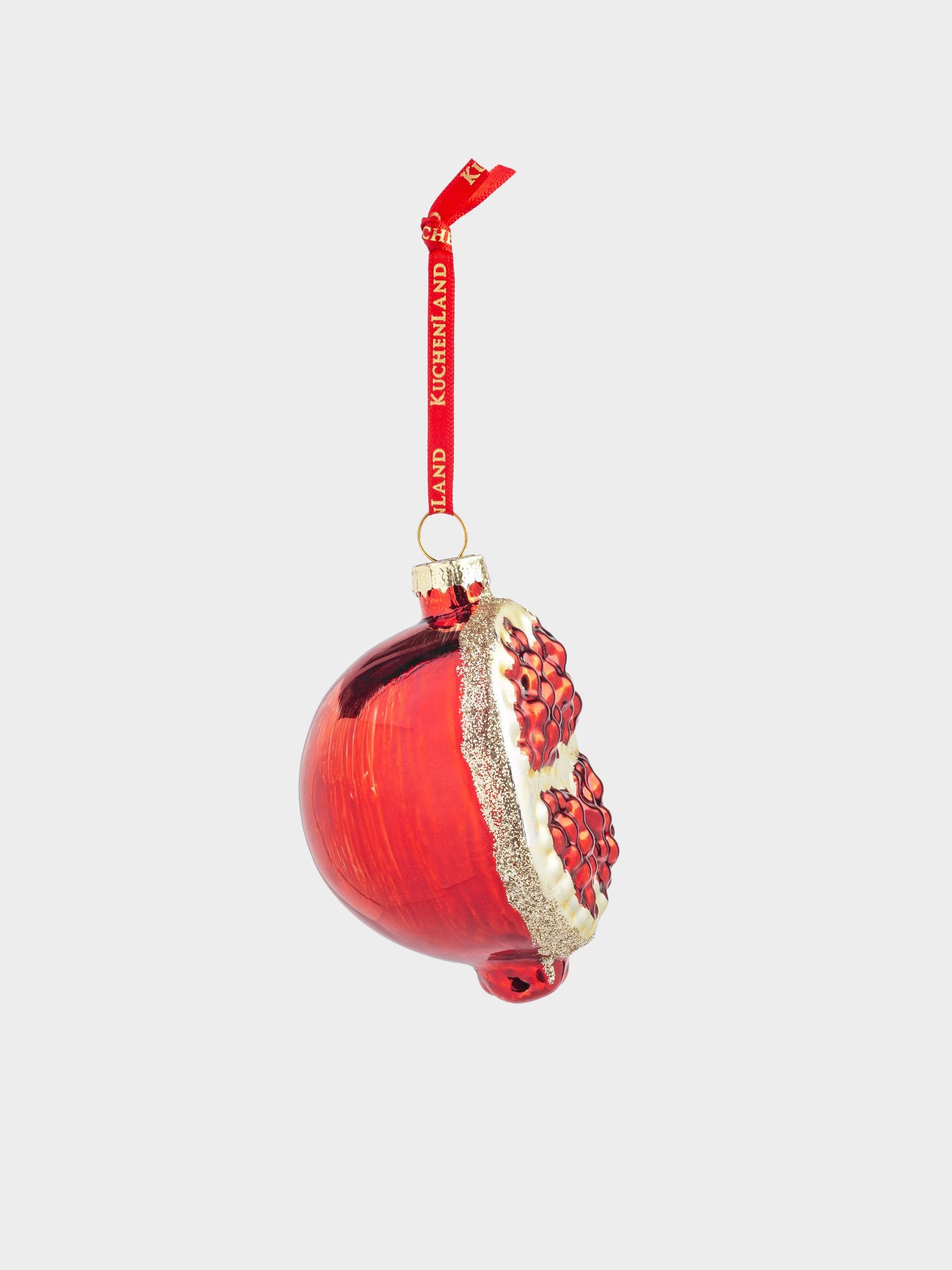 Шырша ойыншығы, 7 см, шыны, жылтырақтары бар, қызыл, Анар, Fruits, image-3