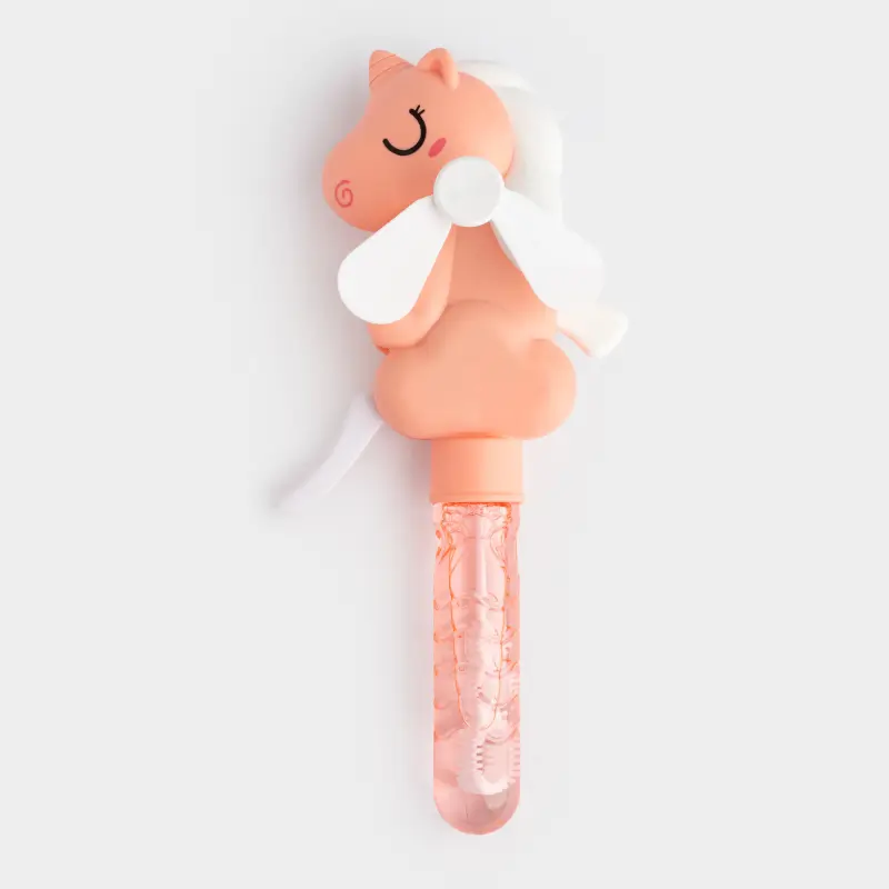 Мыльные пузыри, 24 см, 35 мл, с вентилятором, пластик, розовые, Единорог, Unicorn ,image-0