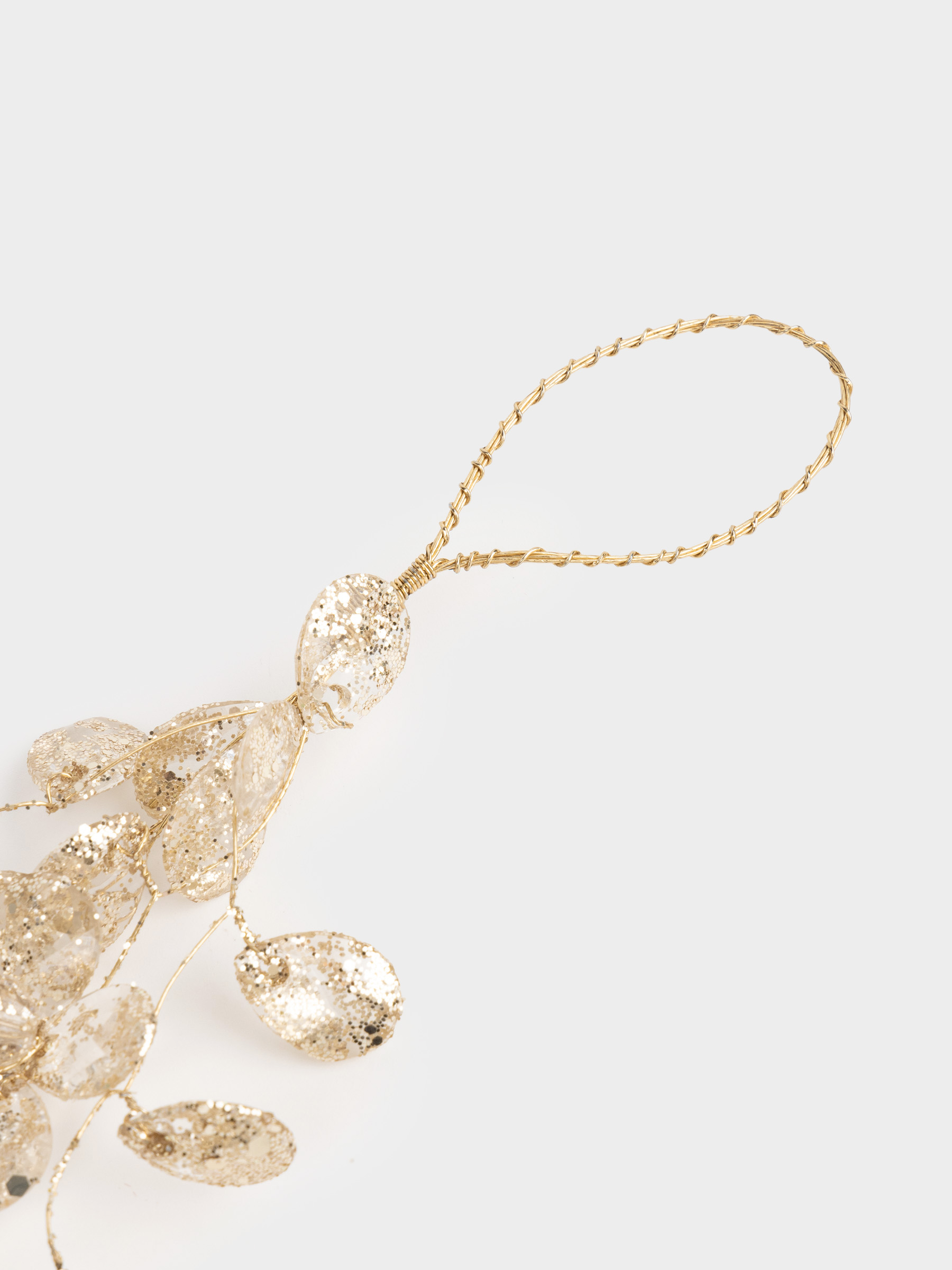 Сәндік әшекей, 48 см, аспалы, акрил/металл, шампан, Кристалдар, Crystal decor, image-3