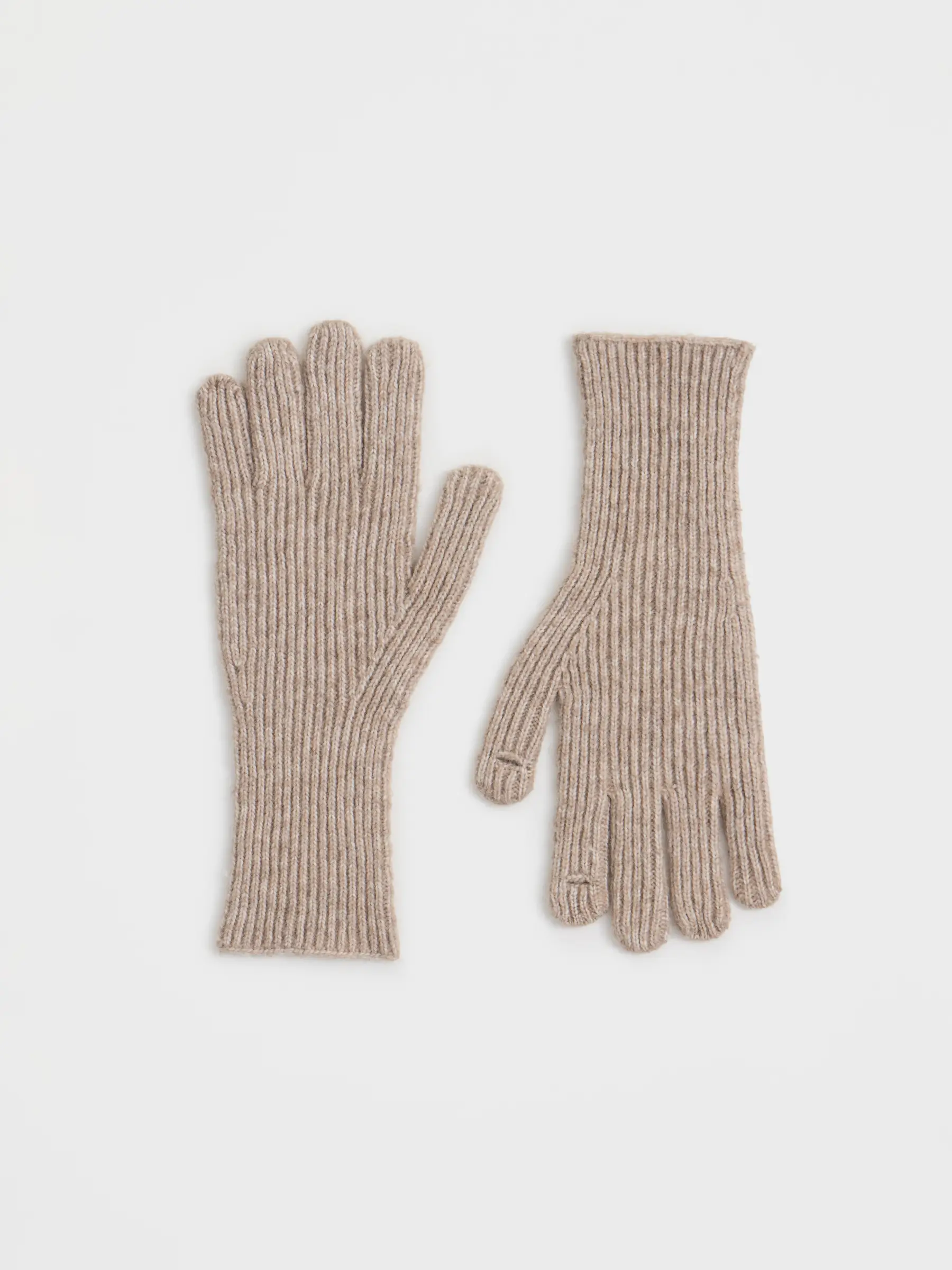 Перчатки женские, единый размер, полиэстер/акрил/нейлон, бежевые, Knitting