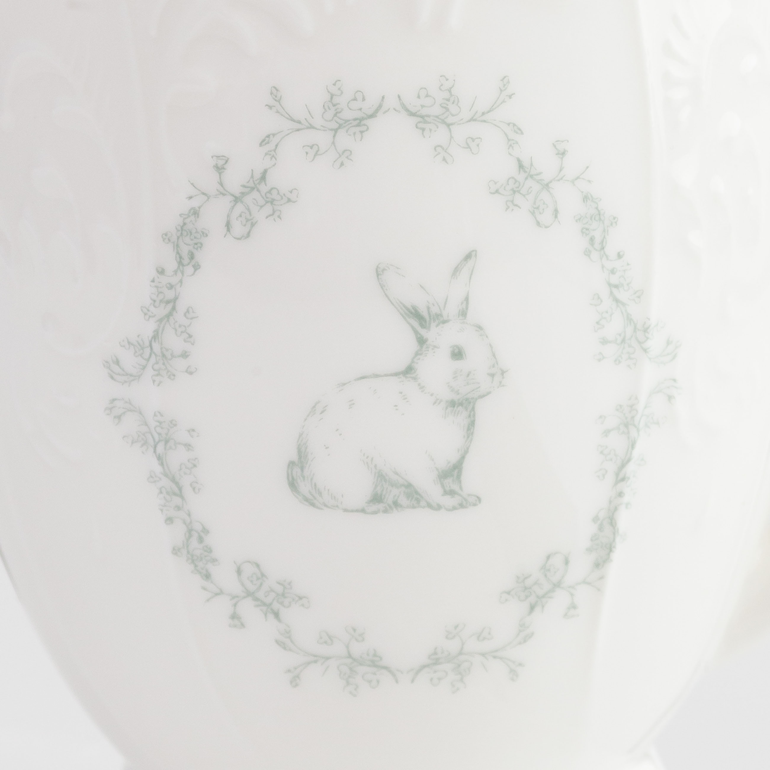 Кружка, 330 мл, фарфор Fine Bone China, белая, Кролик и цветы, Easter blooming, image-5