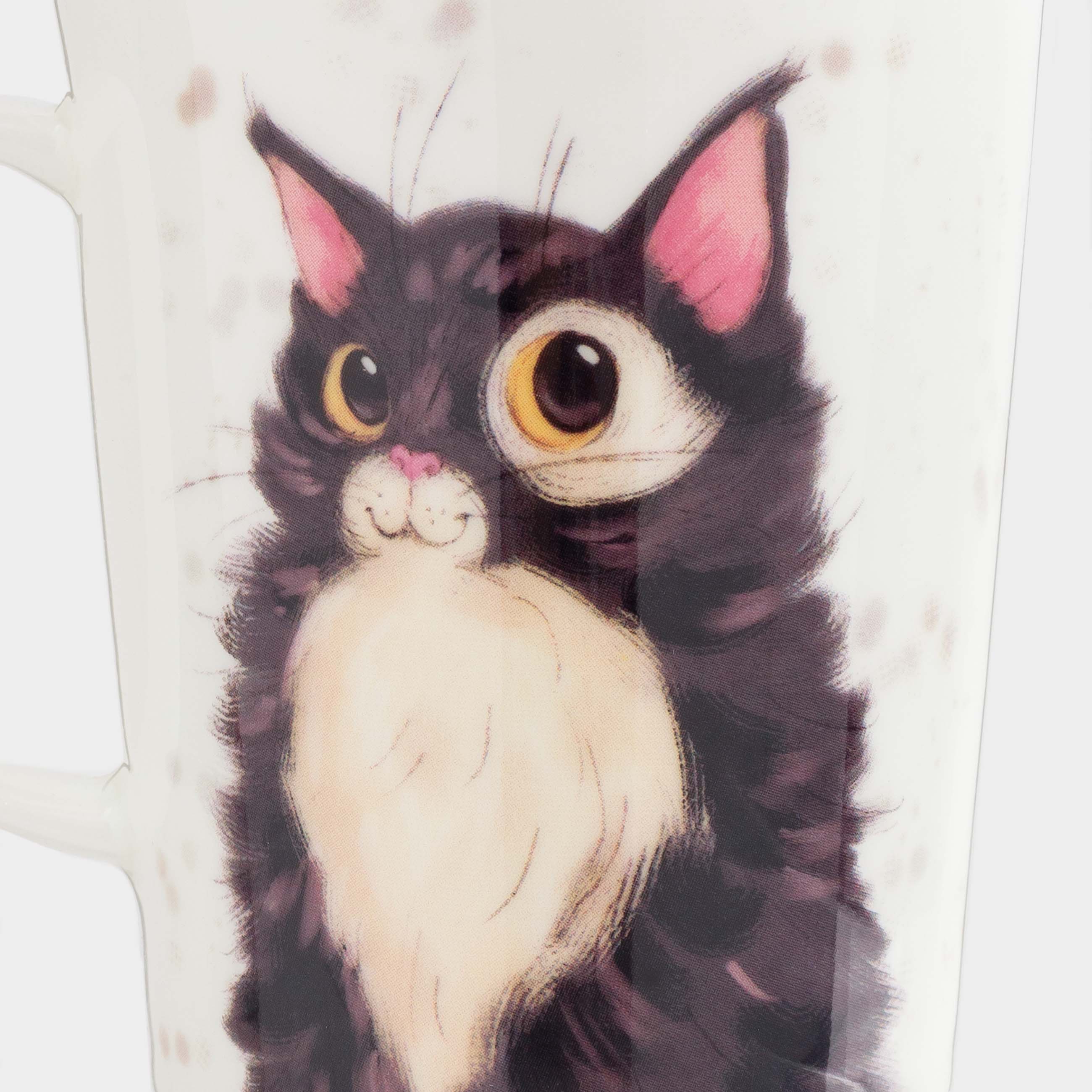 Саптыаяқ, 350 мл, фарфор F, ақ, Үлпілдек мысық, Cat, image-5