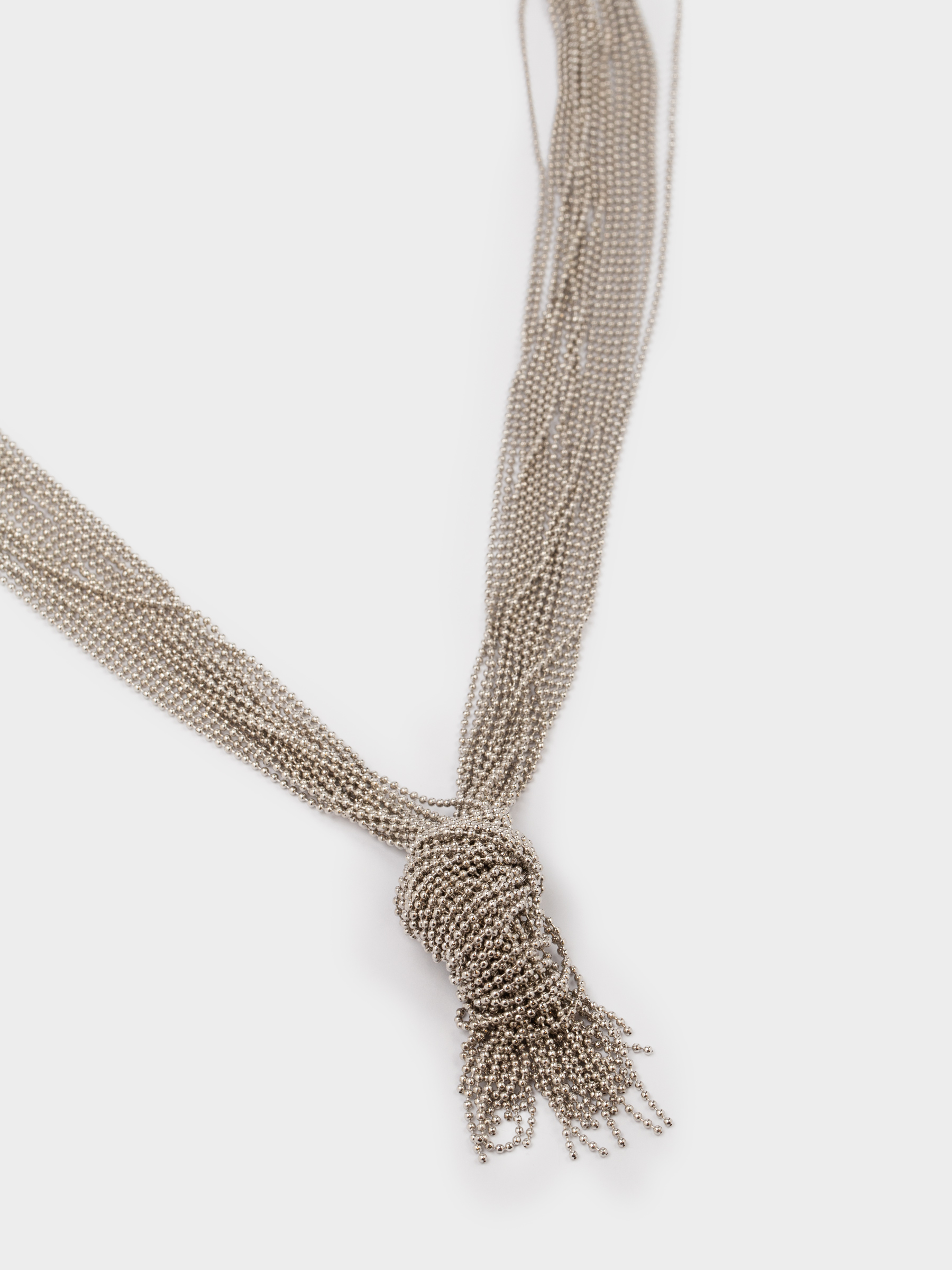 Алқа, 1 м, металл, күміс, түйін, Jewelry knot, image-1