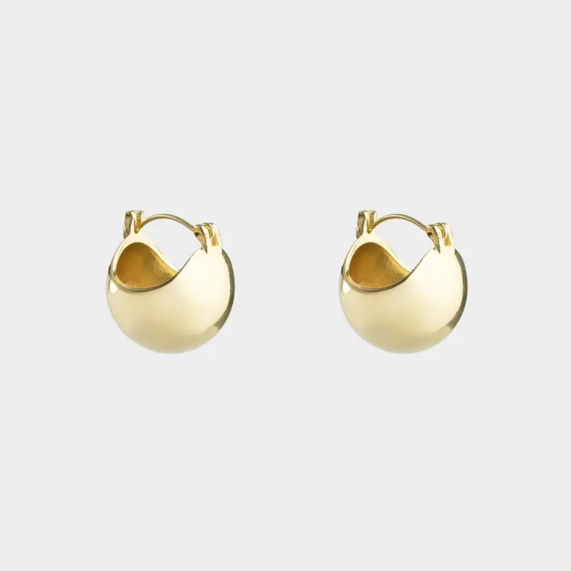 Серьги-пусеты, 2 см, 2 шт, металл, золотистые, Jewelry ,image-0