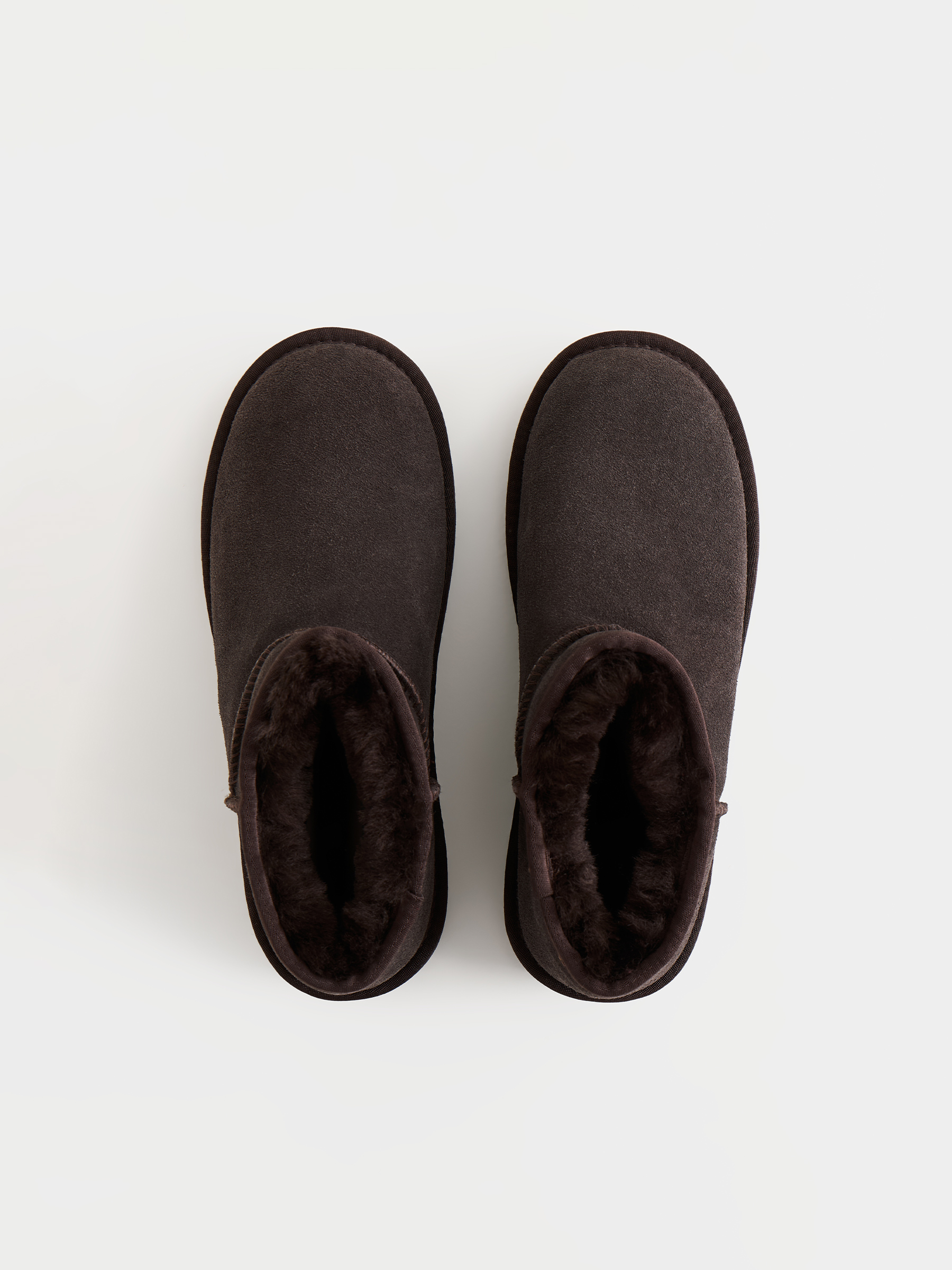 Угги женские, р. 37, замша/шерсть, коричневые, Suede, image-1