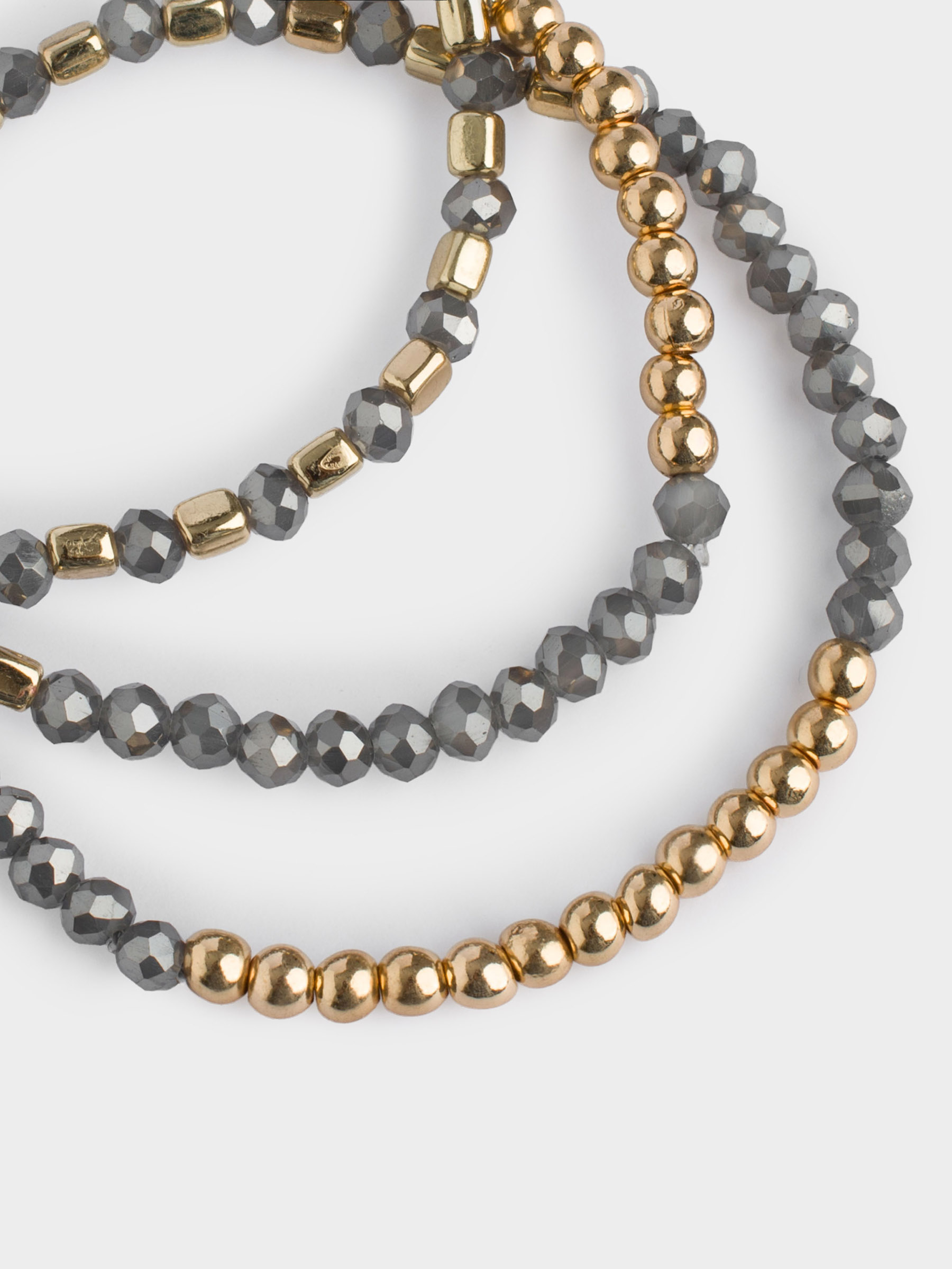 Браслет, 17 см, 3 шт, акрил/пластик, коричневый, Jewelry, image-4