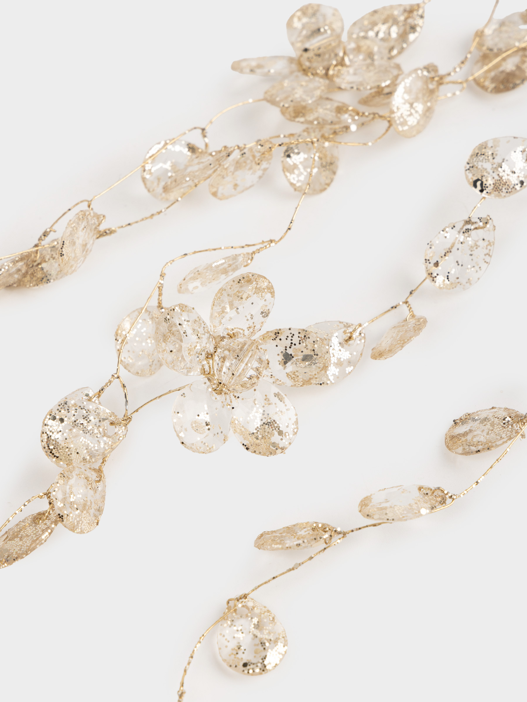 Сәндік әшекей, 48 см, аспалы, акрил/металл, шампан, Кристалдар, Crystal decor, image-2