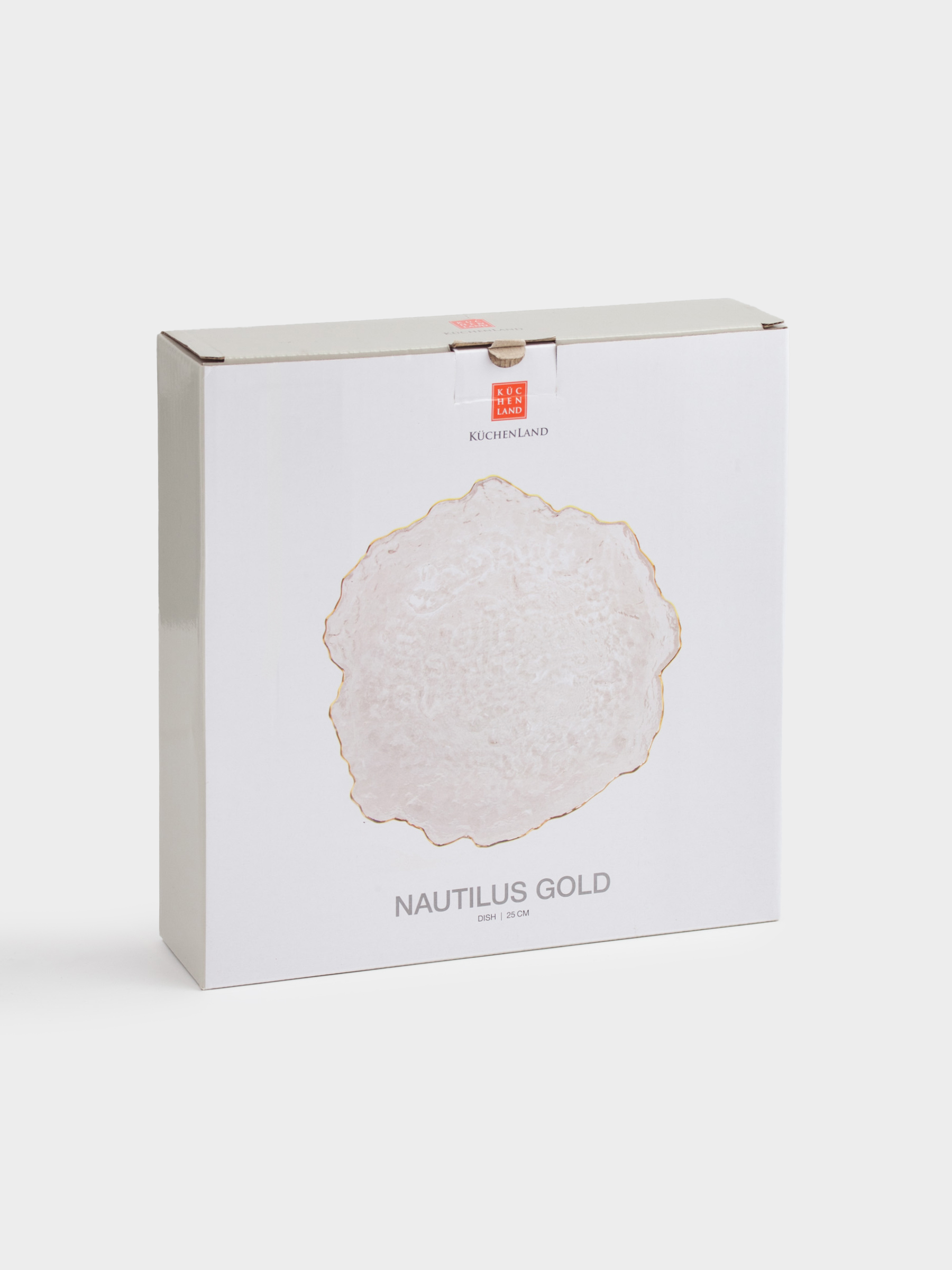 Блюдо, 25 см, стекло, с золотистым кантом, Nautilus gold, image-5