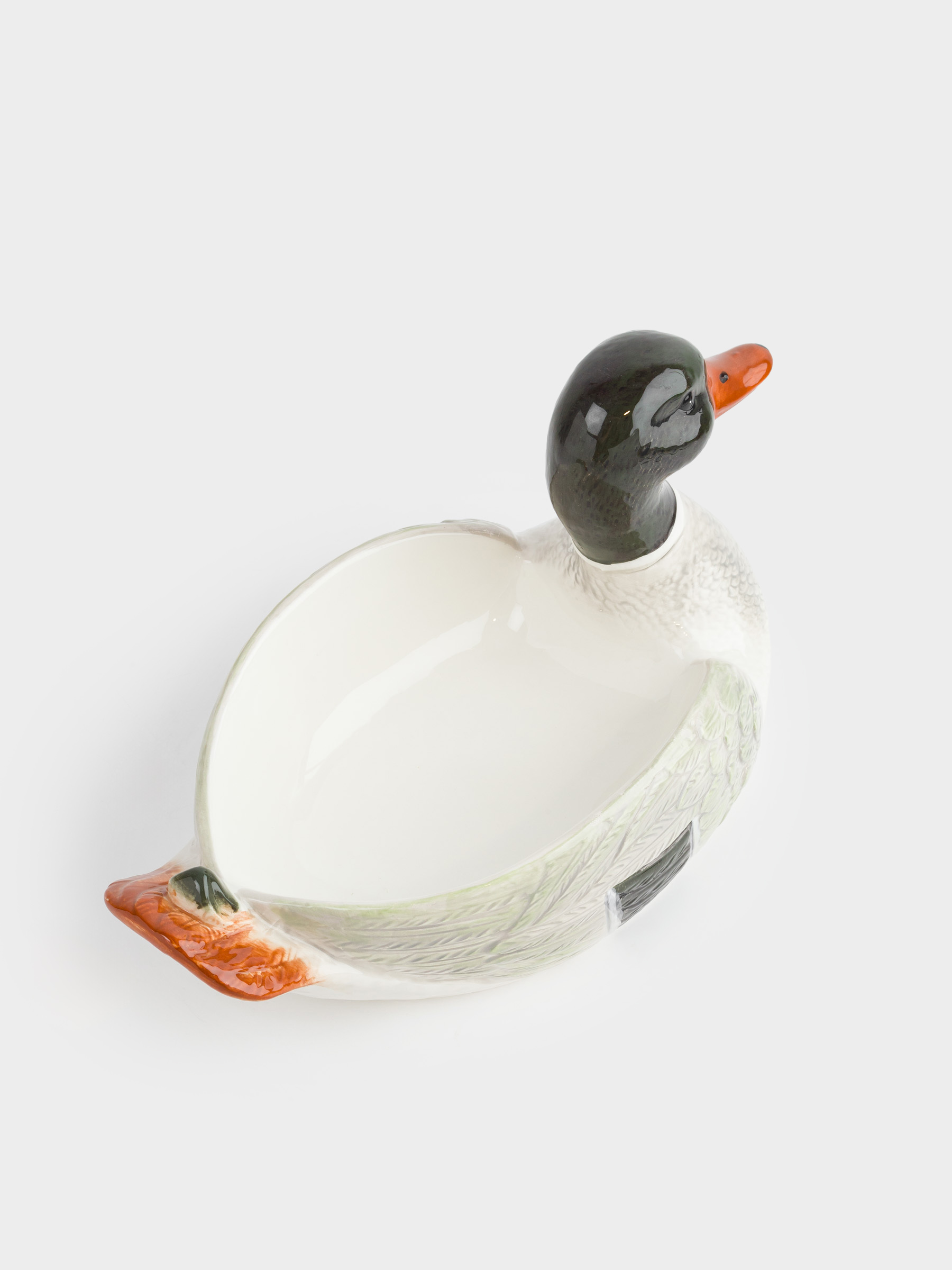 Блюдо глубокое, 34х20х17 см, керамика, зелено-белое, Селезень, Duck, image-4