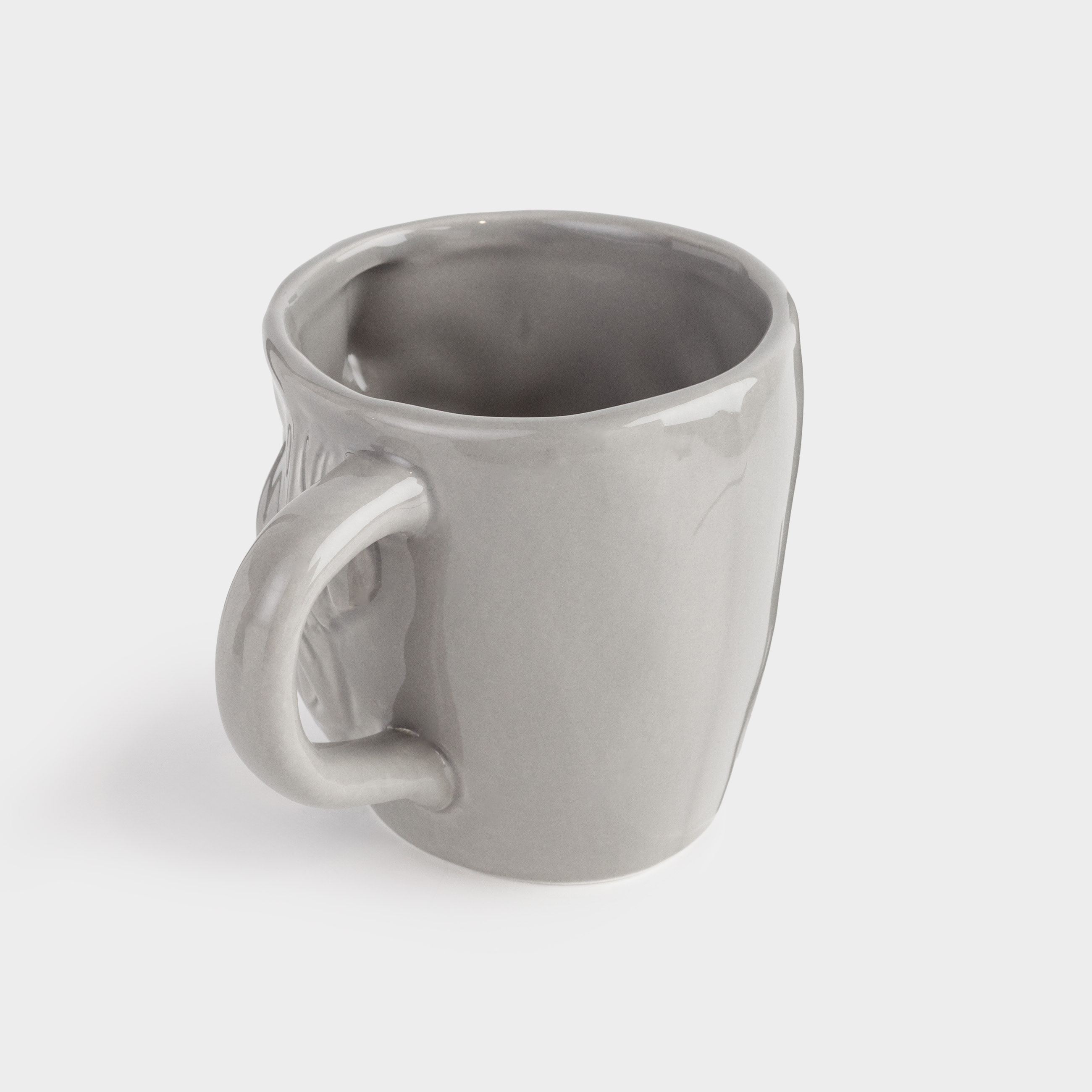 Саптыаяқ, 450 мл, керамика, сұр, Сақалды адам, Brutal, image-1