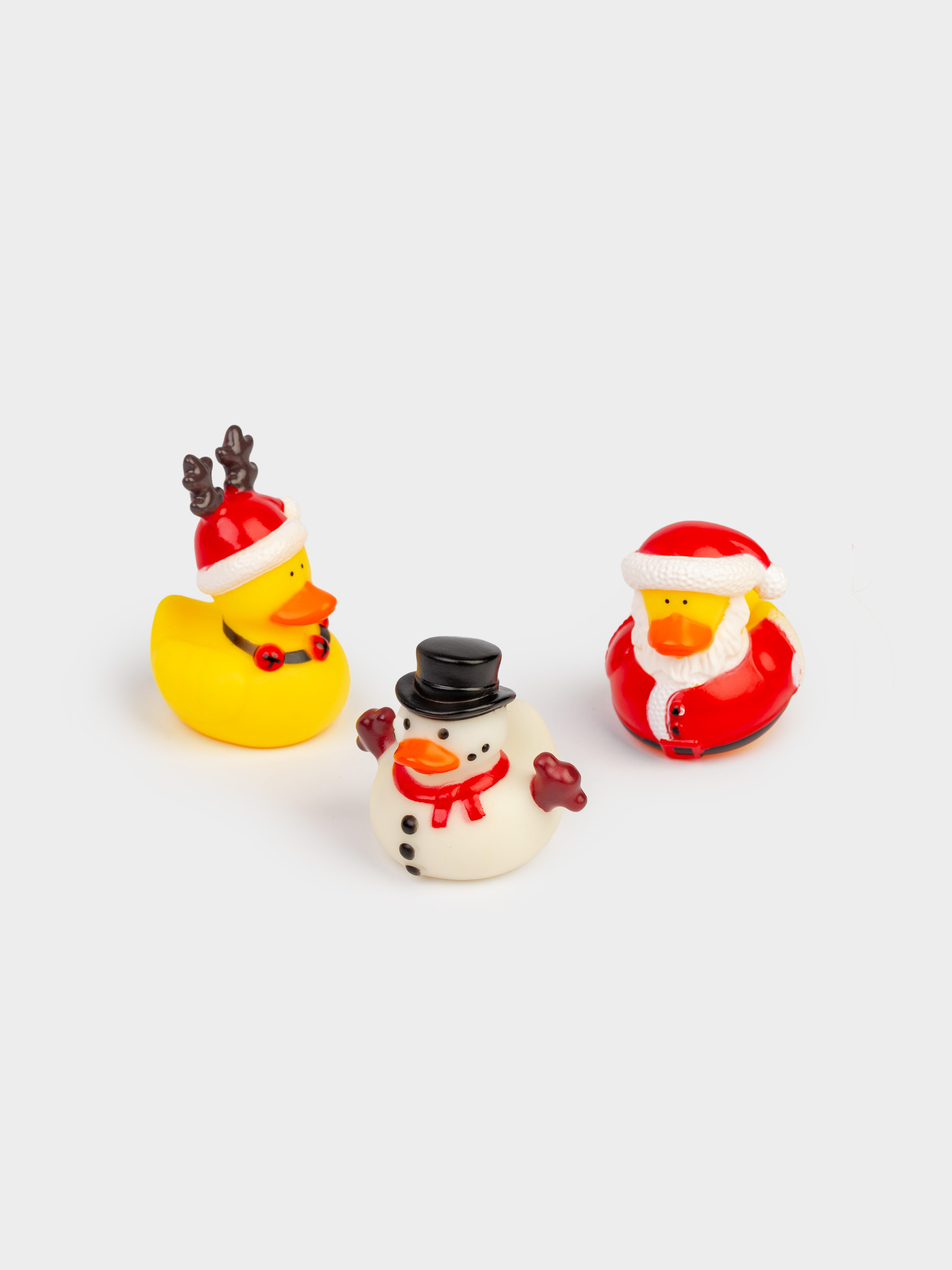 Игрушка для купания, 5 см, 3 шт, ПВХ, Утки в новогодних костюмах, Duck yellow, image-2