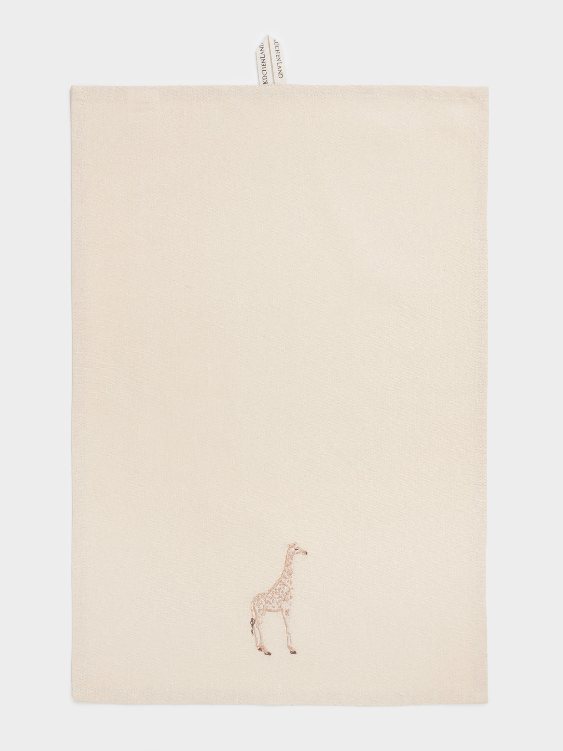 Полотенце кухонное, 40х60 см, хлопок, бежевое, Жираф, Giraffe, image-0