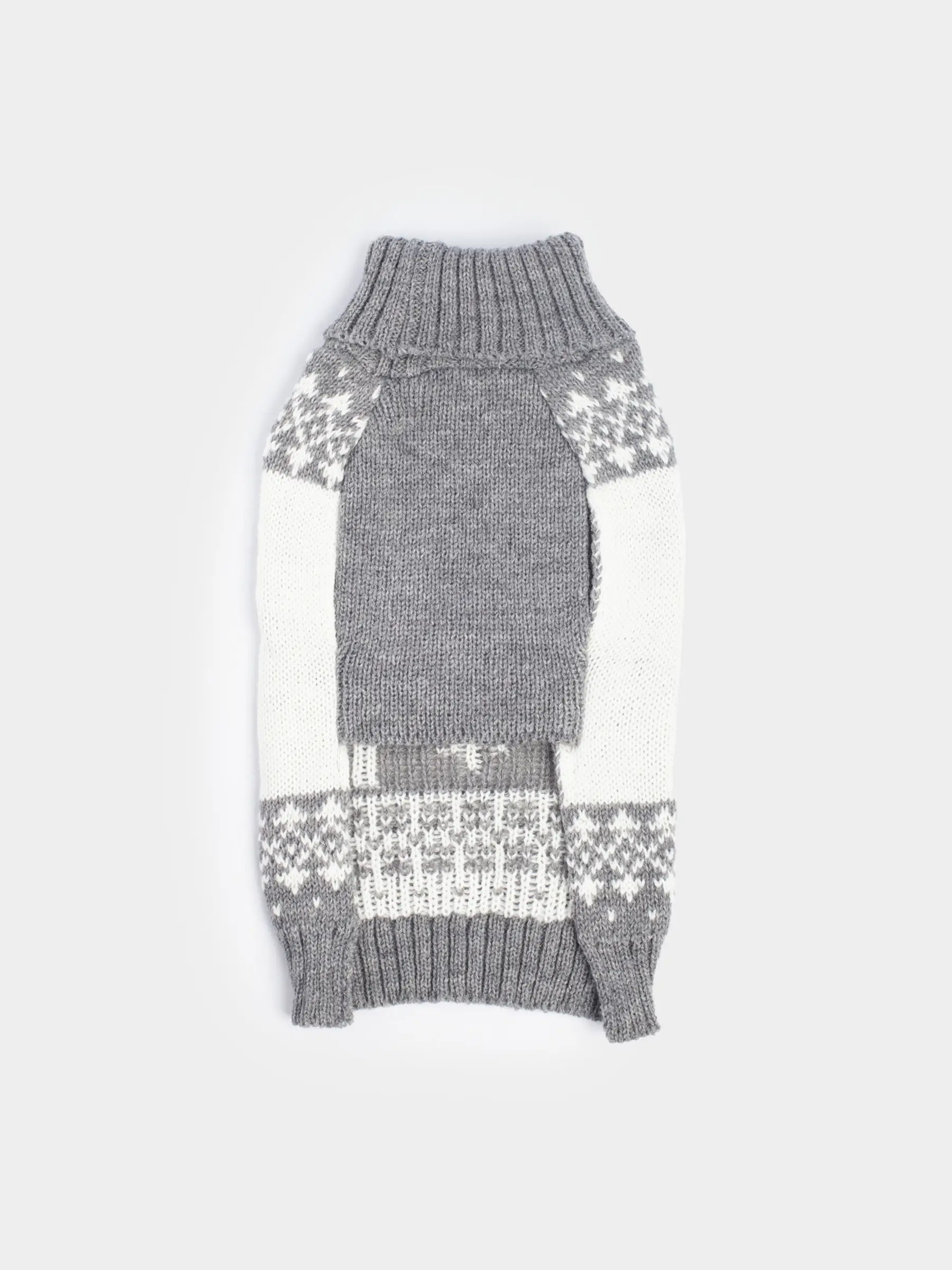 Свитер для животных, 38 см, р. M, акрил, серо-белый, Олени, Fashion pet, image-0