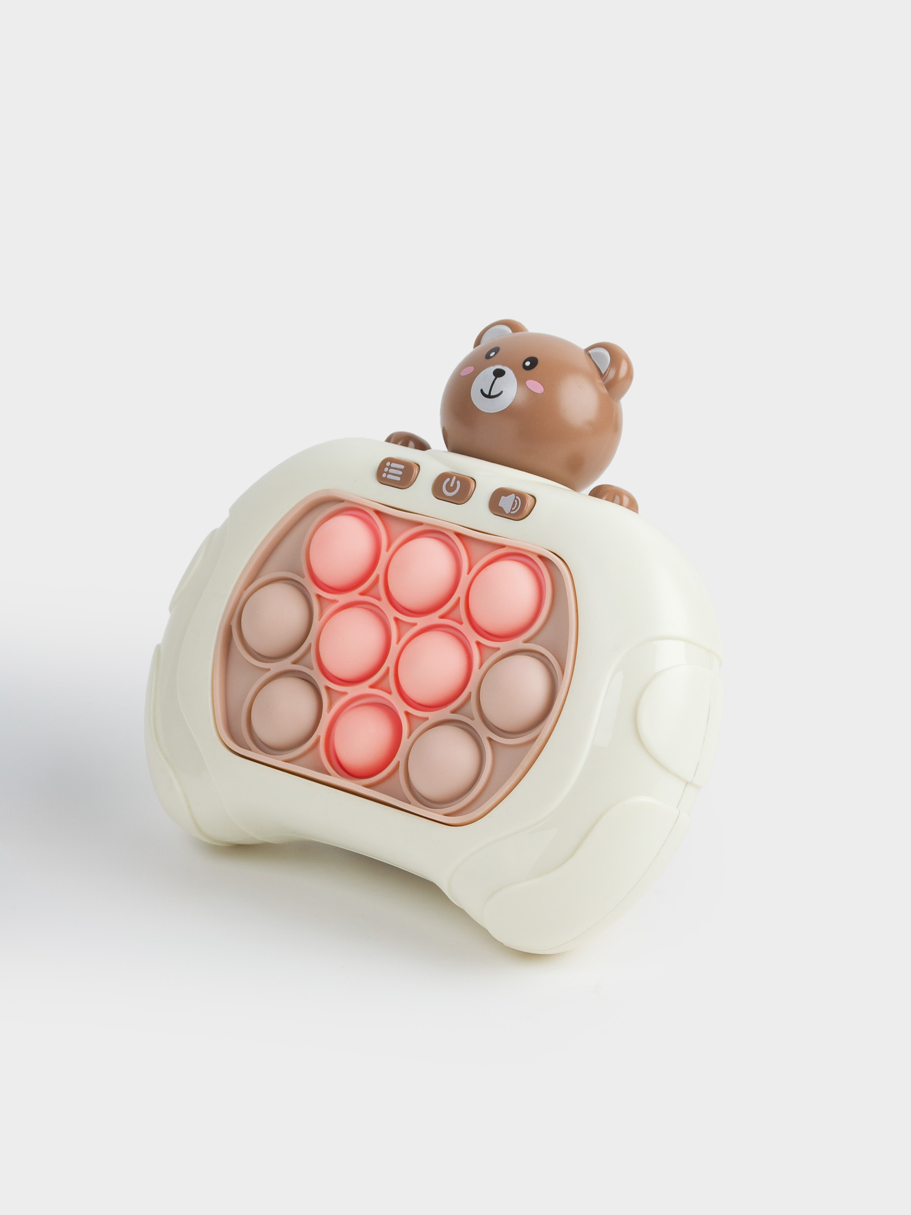Игрушка развивающая, антистресс, 13х12 см, электронная, пластик, Мишка, Pop-it, image-6
