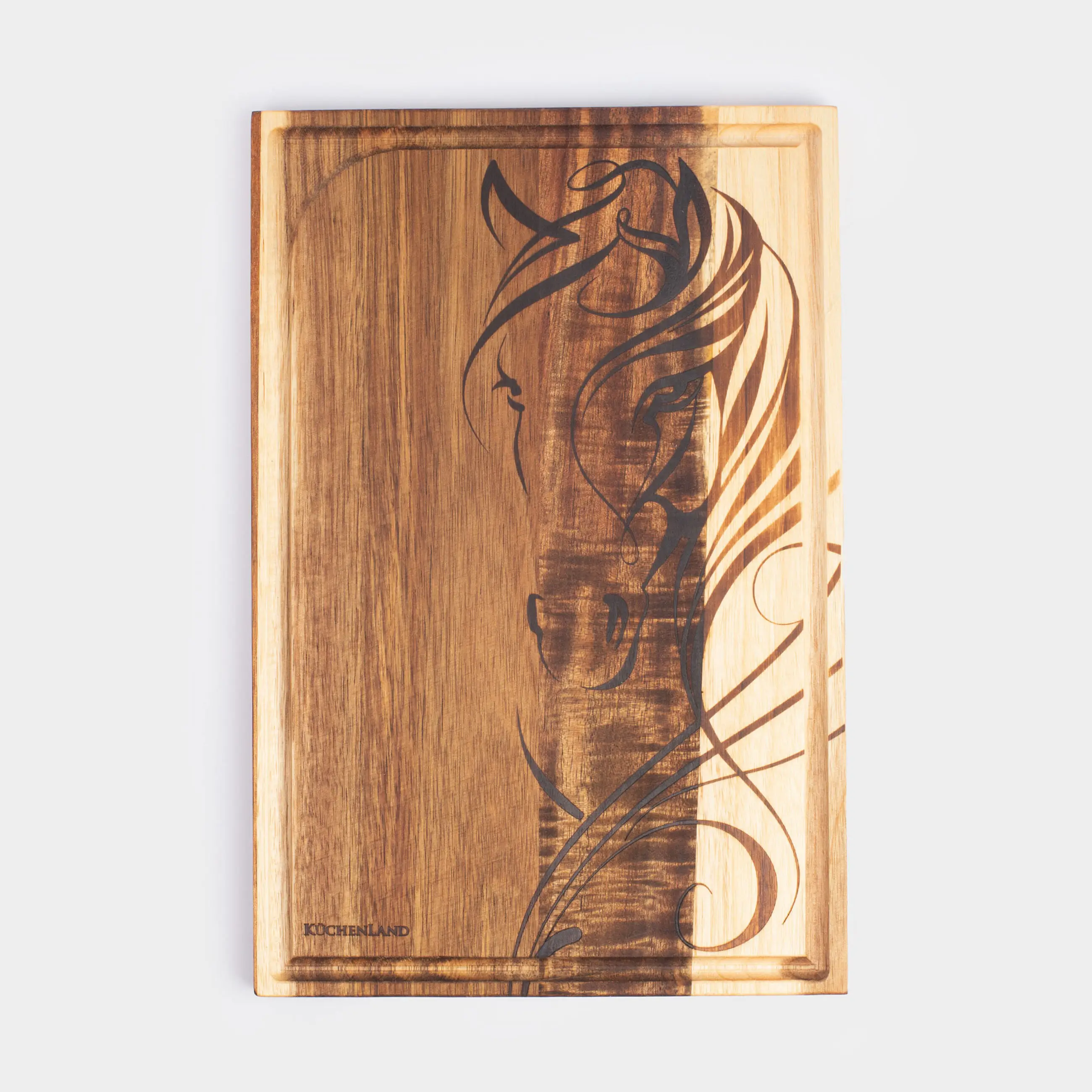 Кесу тақтасы, 30х20 см, бамбук, тікбұрыш, Жылқы, Bamboo