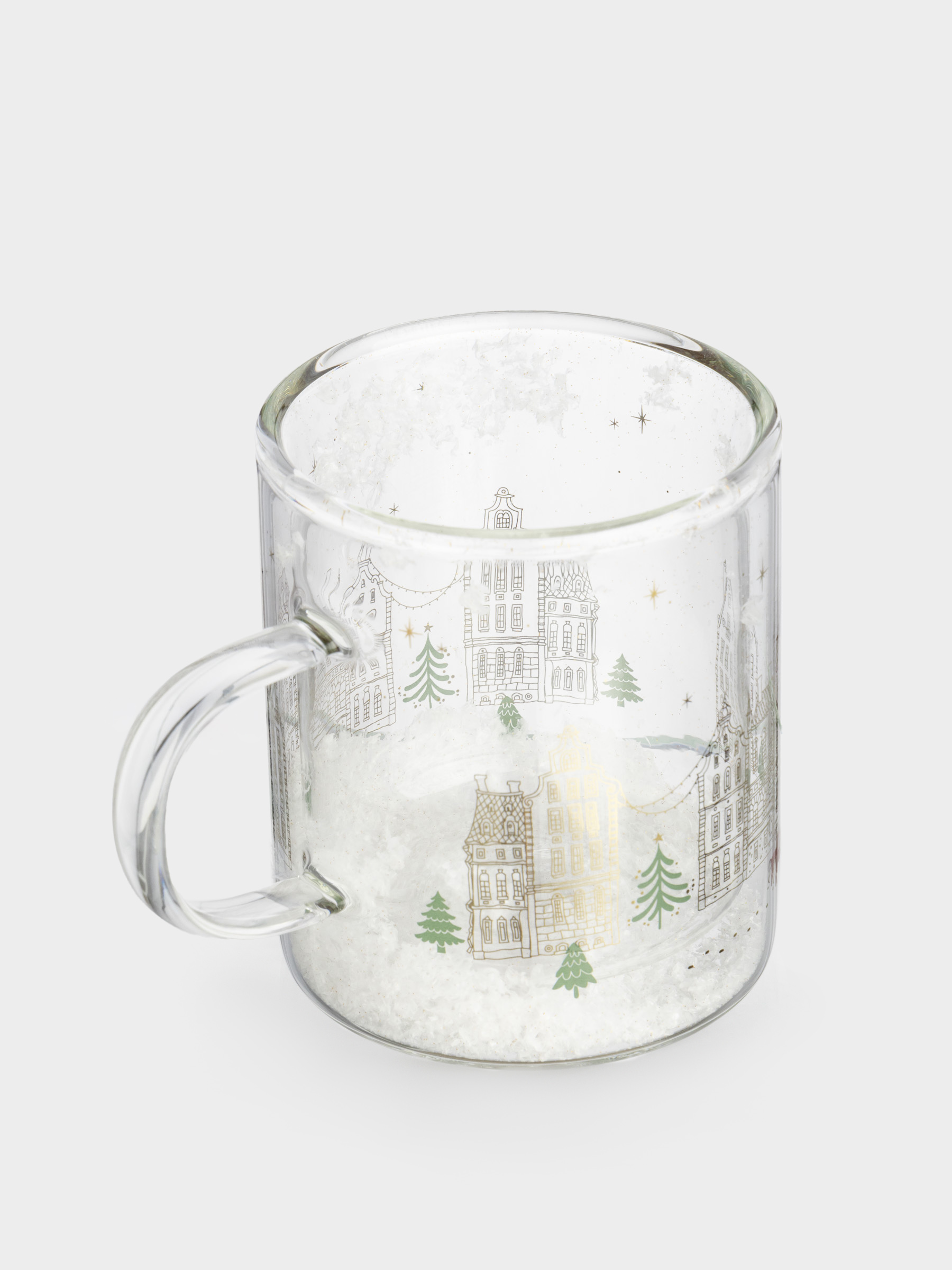 Саптыаяқ, 270 мл, шыны Б, ішінде жылтыр және қар бар, үйге арналған, Air decor, image-1