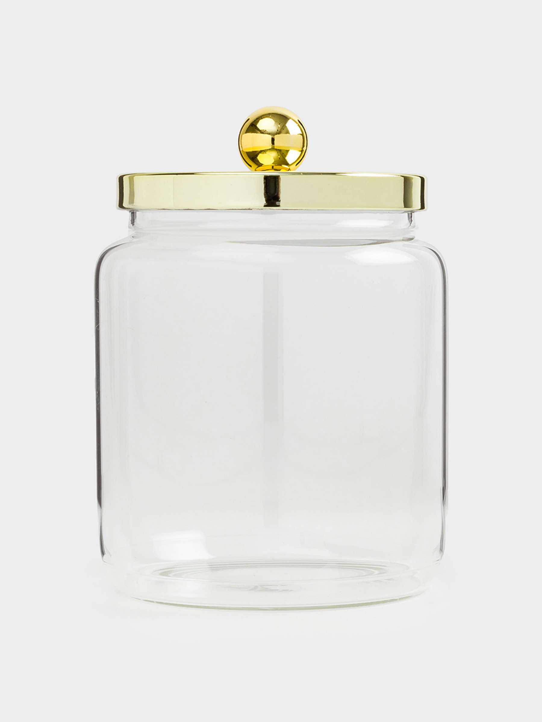 Емкость для хранения, 9х12 см, 450 мл, стекло/металл, золотистая, Classic gold, image-2