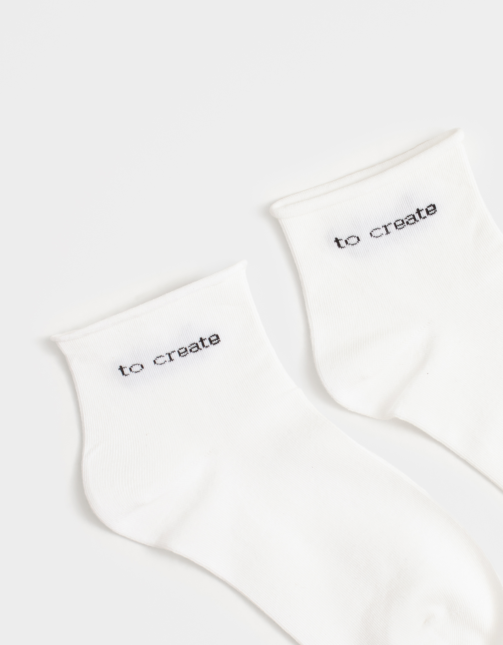 Әйелдер шұлықтары, өлшемі 36-38, мақта/полиэстер, ақ, To create, I was created, Slogan, image-3