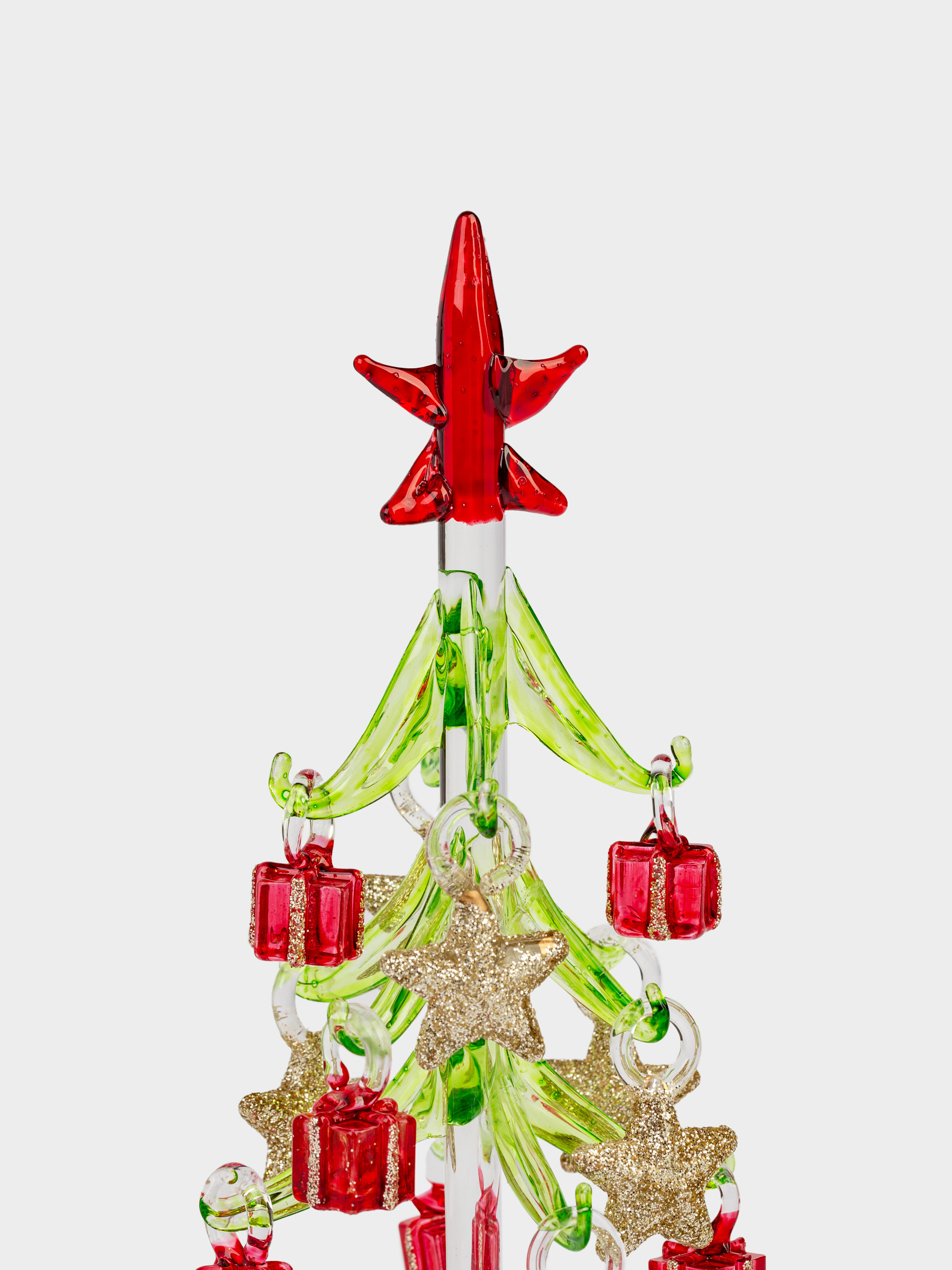 Статуэтка, 20 см, с подвесками, стекло, Ель с игрушками, Christmas vitreous, image-2