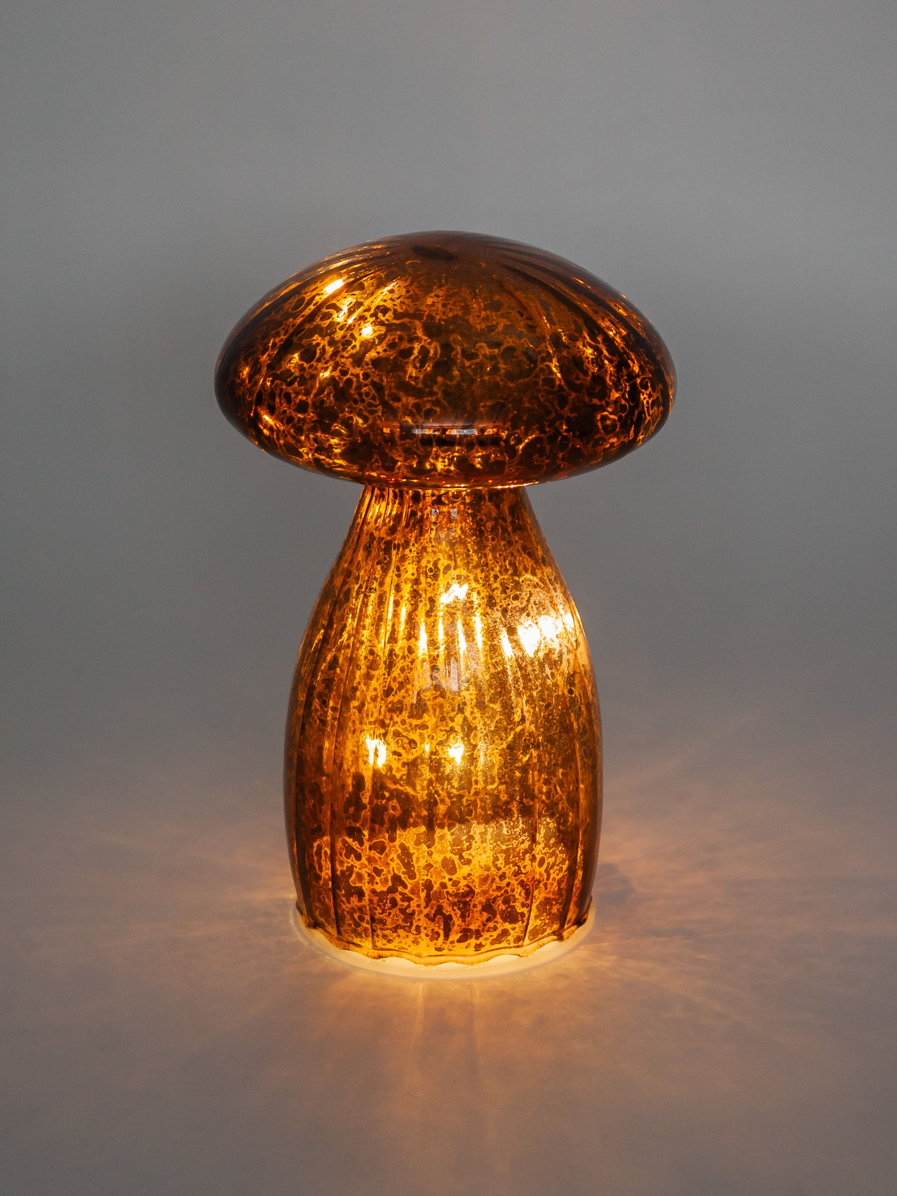Светильник декоративный, 15 см, стекло, коричневый, Гриб, Illumination, image-4