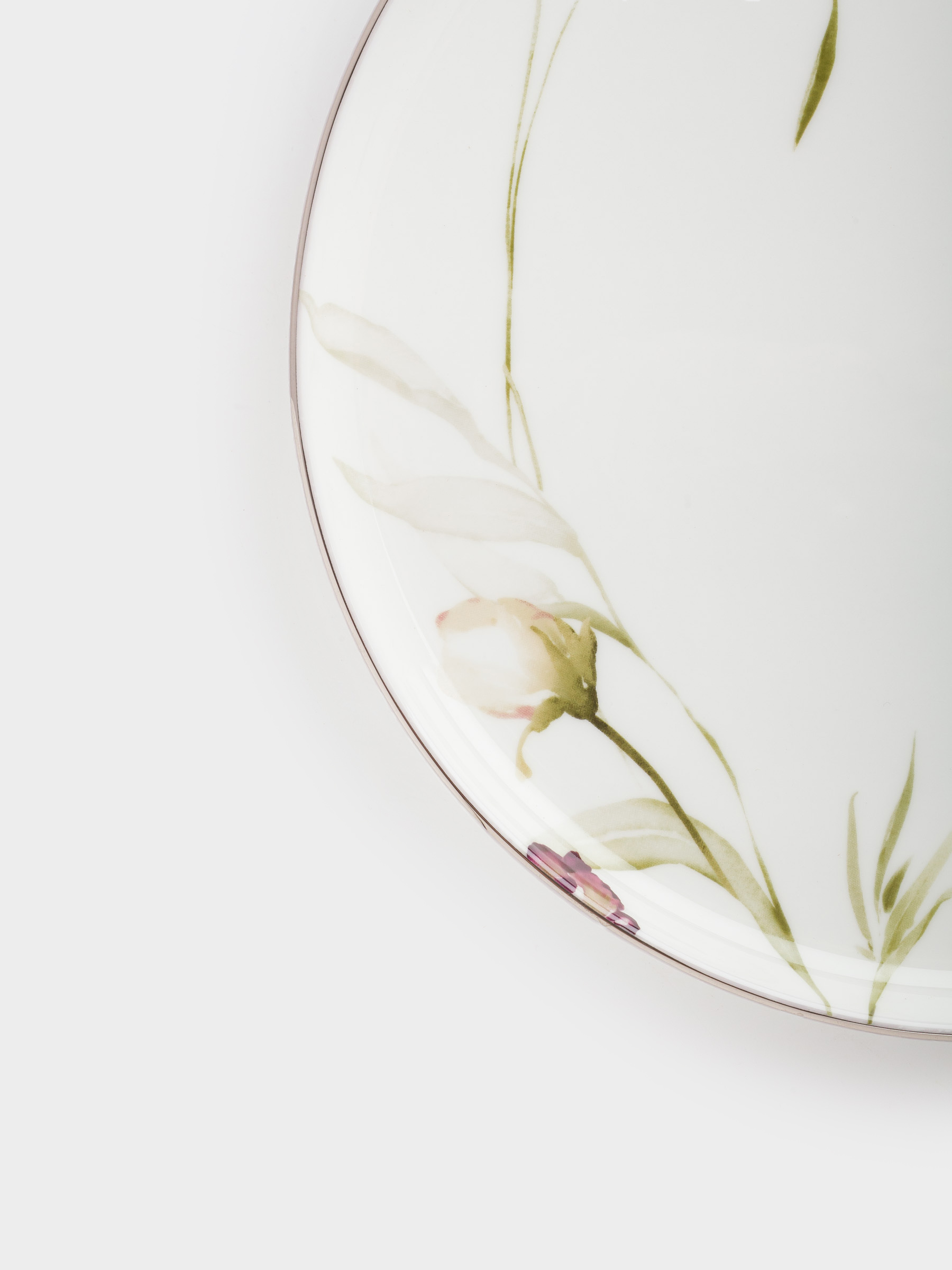 Тарелка закусочная, 24 см, 2 шт, фарфор F, с серебристым кантом, Ирис, Antarctica Flowers, image-3