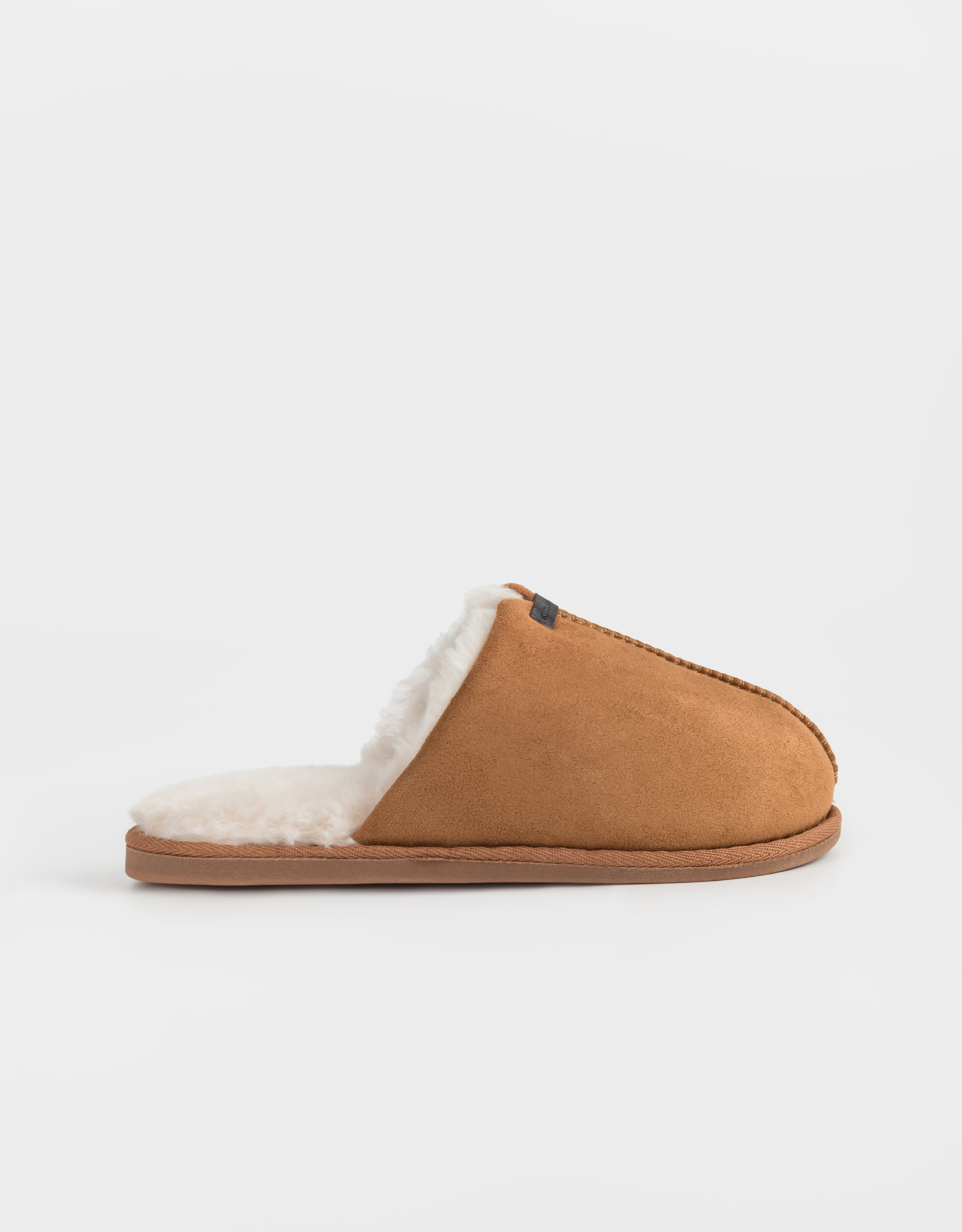 Тапочки женские, домашние, замша/искусственный мех, коричневые, Suede, image-0
