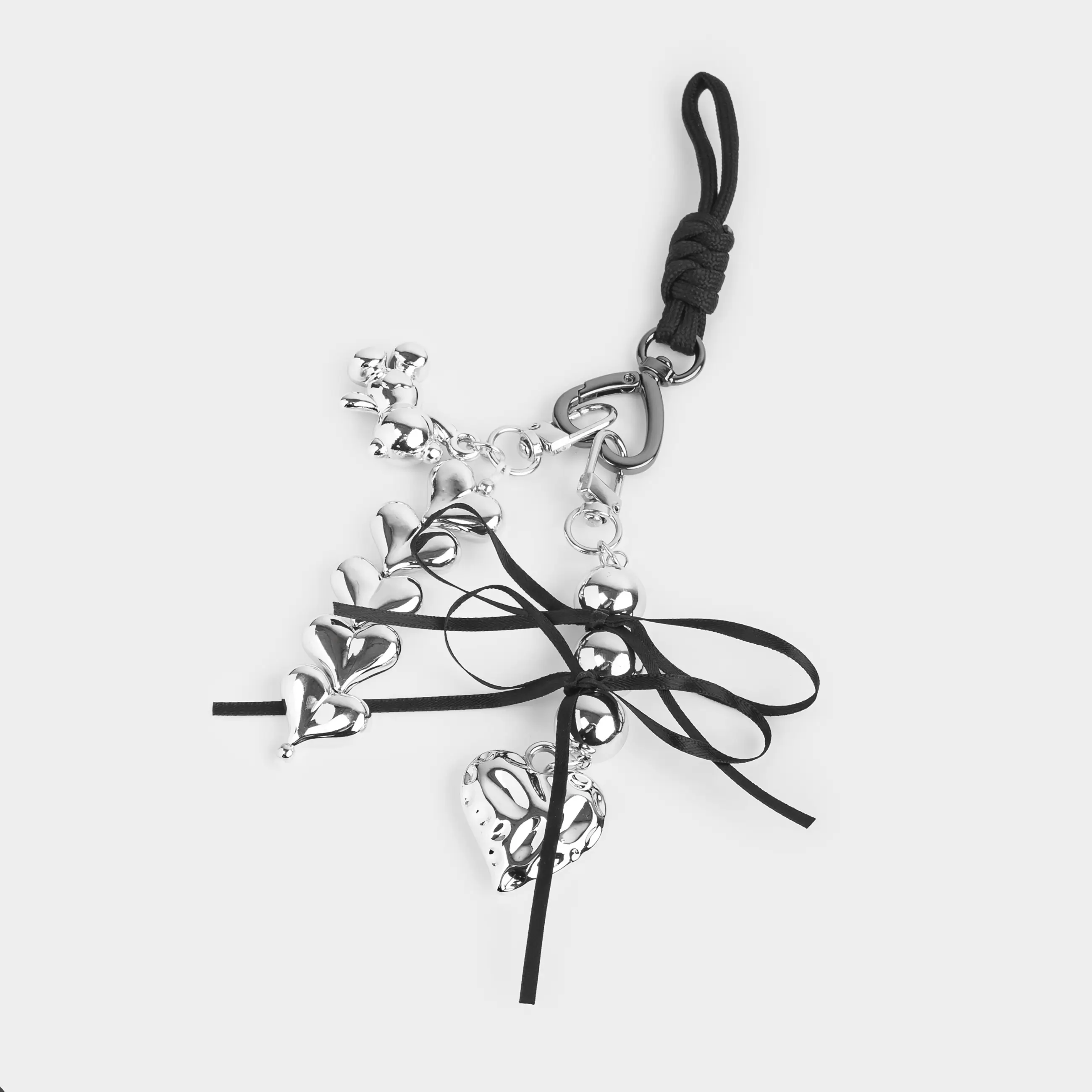 Салпыншақ, 16 см, полиэстер/металл, күміс, Жүрек, Jewelry heart