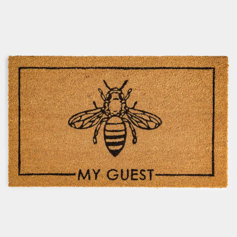 Коврик придверный, 45x75 см, кокос, бежевый, My guest, Honey