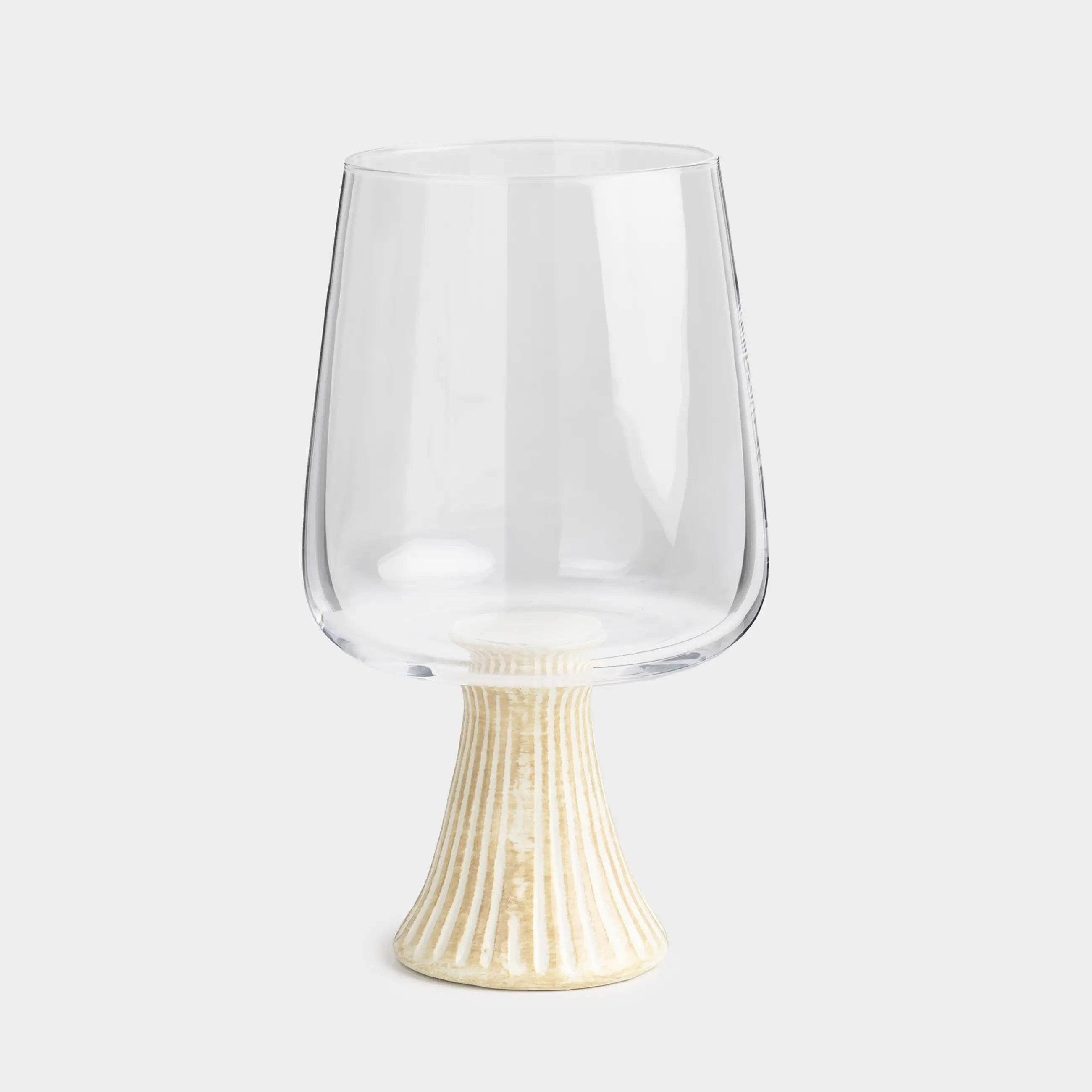 Шарап бокалы, 390 мл, шыны/керамика, сүт түстес аяқты, Estetic