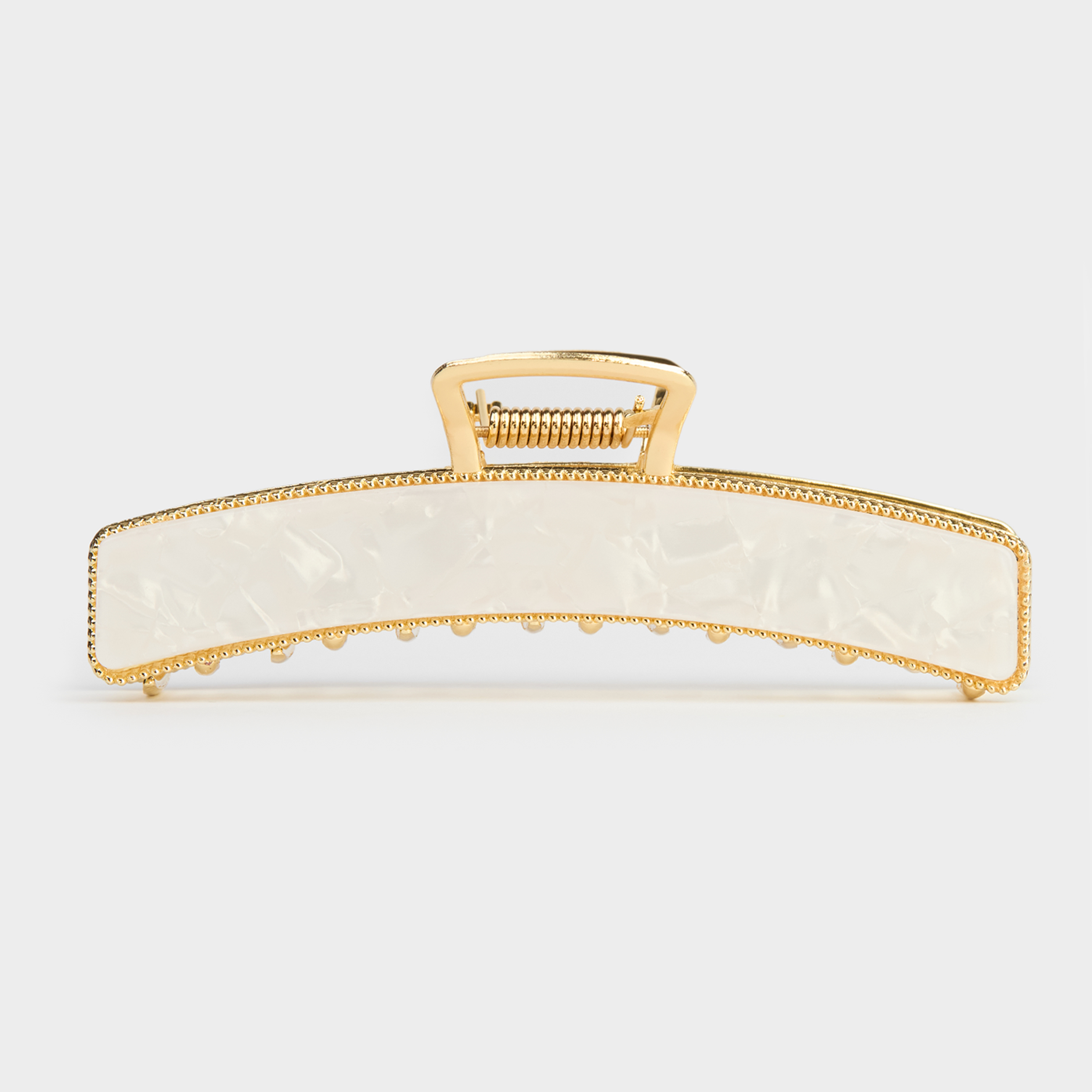 Шаш қыстырғыш, 11 см, металл/акрил, алтын, Шашқа арналған краб, Hairstyle