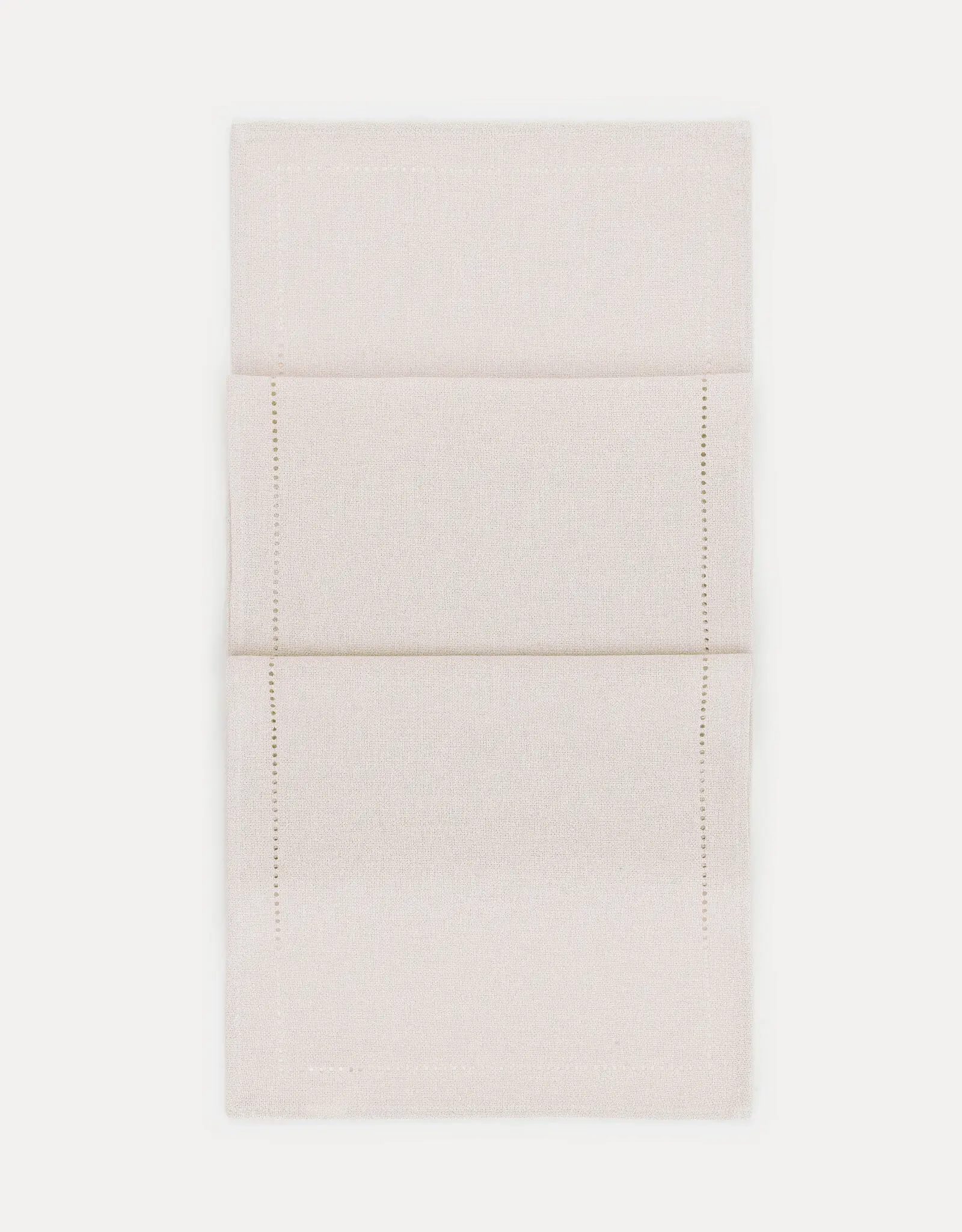 Дорожка настольная, 40х160 см, полиэстер, серебристо-кремовая, Hemstitch