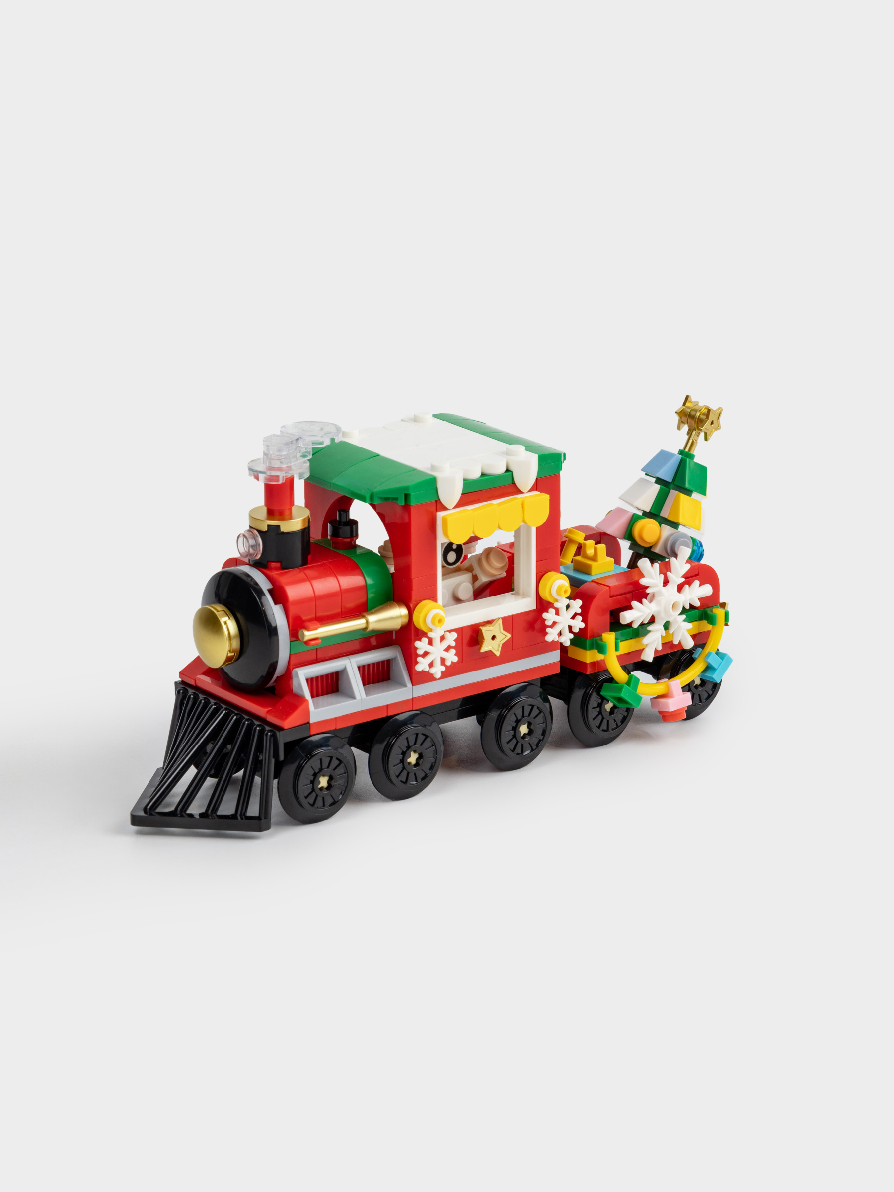 Конструктор, 20х10 см, 322 детали, пластик, цветной, Паровоз, Hobby kids, image-0
