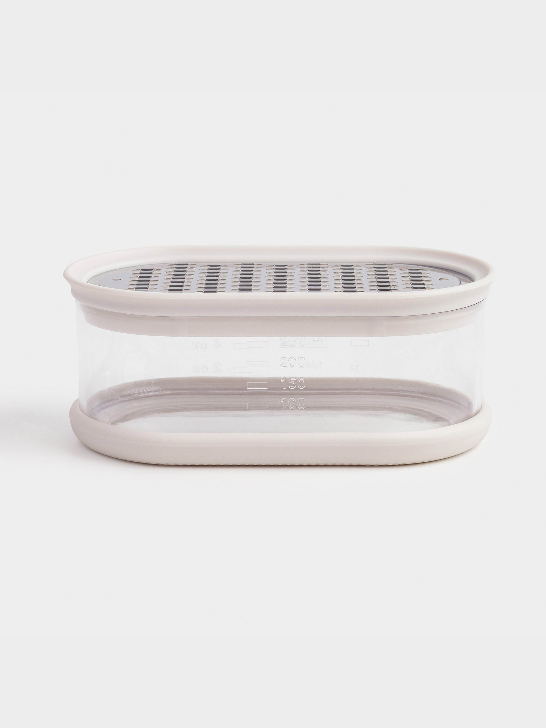 Терка, 14x8 см, с контейнером, сталь/пластик, молочная, Soft kitchen, image-2