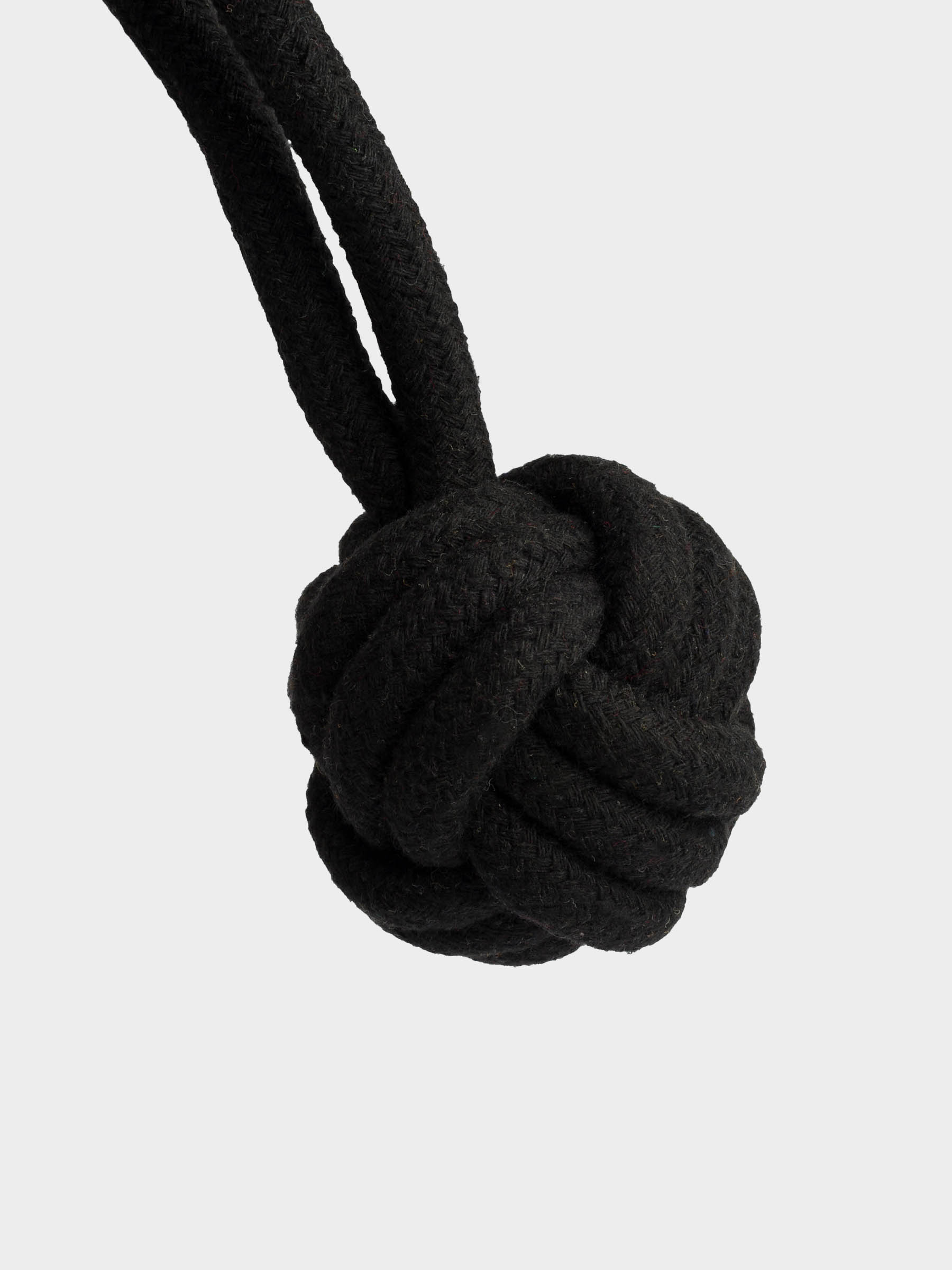 Игрушка для собак, 30 см, хлопок, черная, Шар на канате, Big pet, image-2