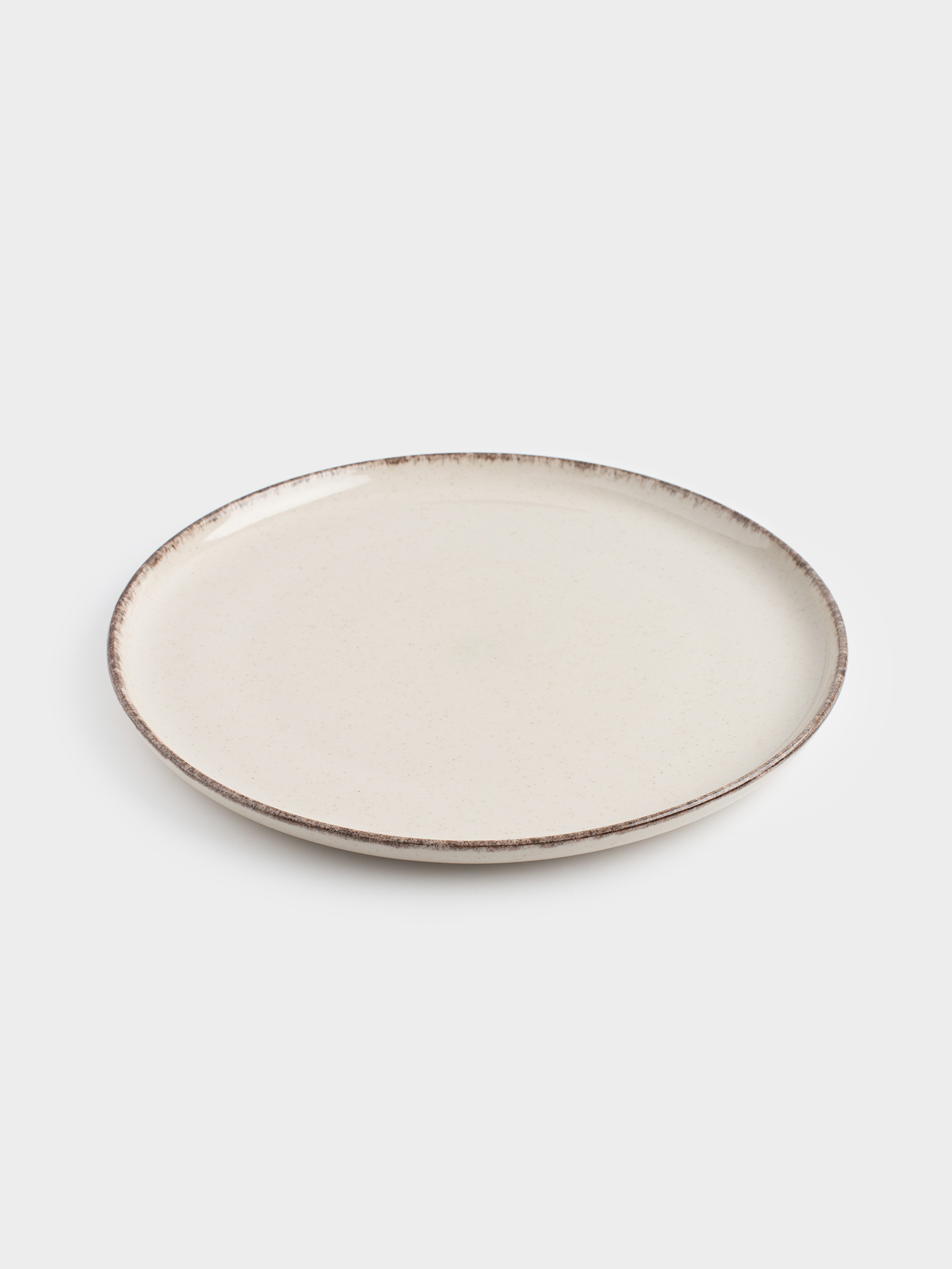 Түскі ас тәрелкесі, 28 см, керамика, сарғылт-қоңыр, дақты, Speckled glaze, image-1