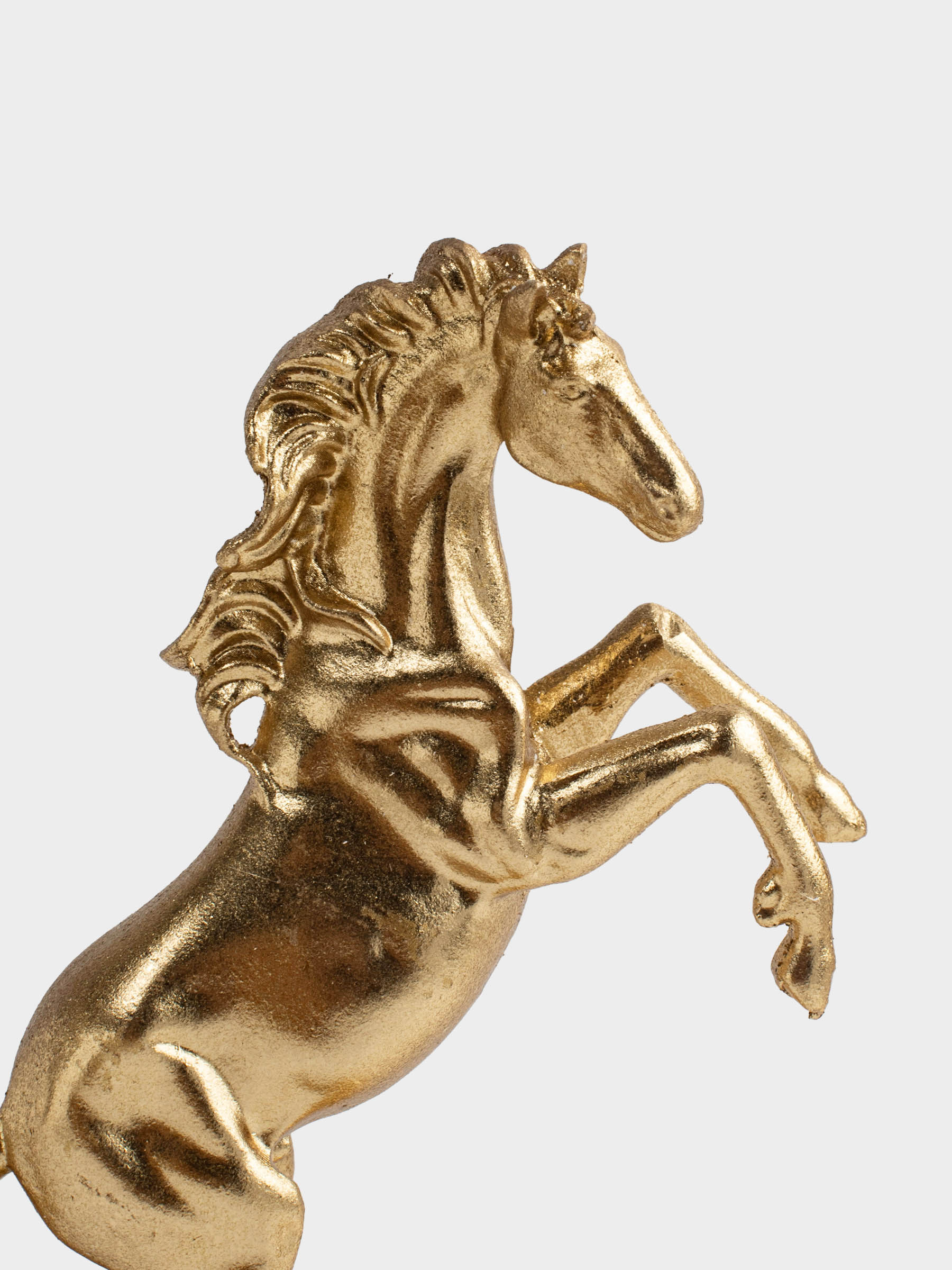 Мүсінше, 17 см, полирезин, алтын, Жылқы, Horse gold, image-1